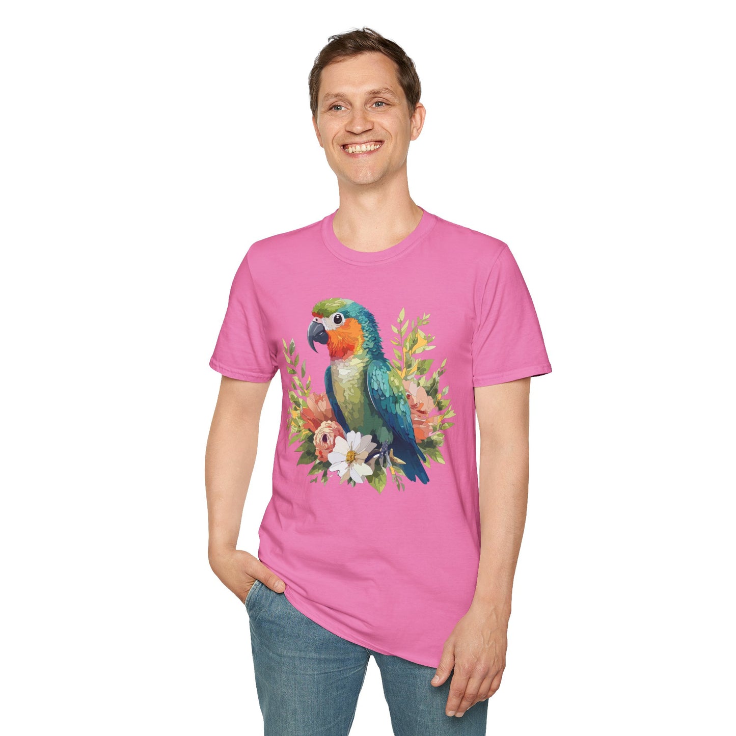 Bird T-Shirt, Floral Bird T Shirt, Shirt with Bird, Shirt with Animal