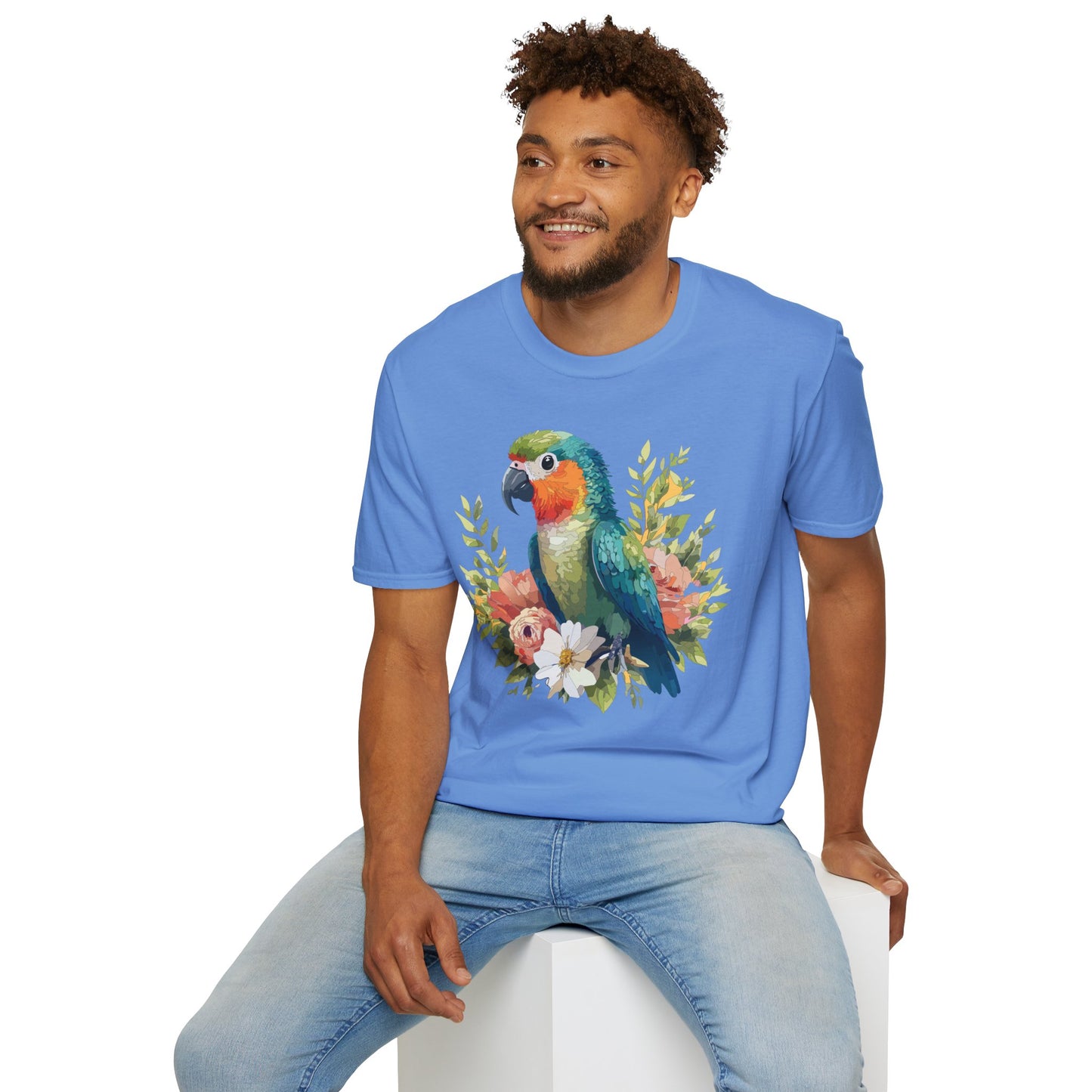 Bird T-Shirt, Floral Bird T Shirt, Shirt with Bird, Shirt with Animal