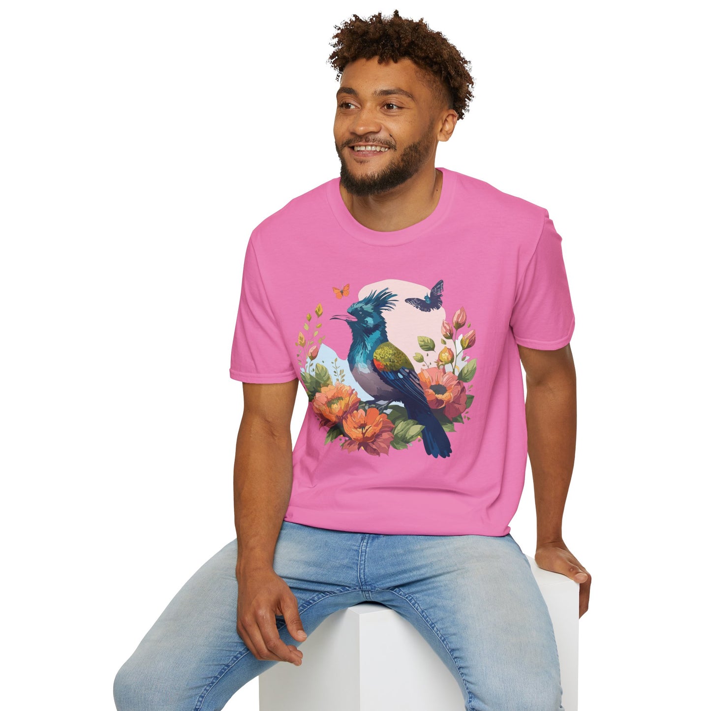 Bird T-Shirt, Floral Bird T Shirt, Shirt with Bird, Shirt with Animal