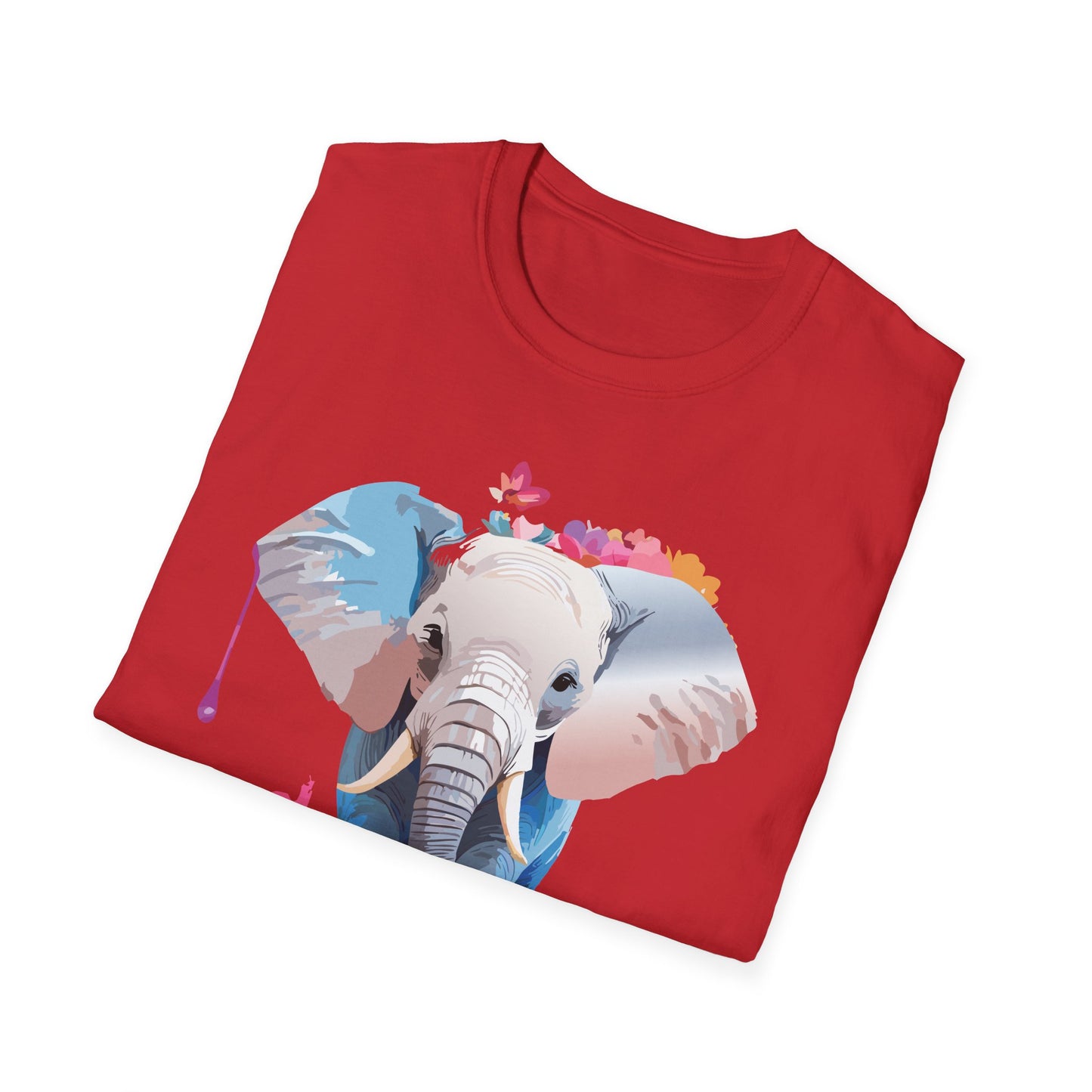 Elephant Shirt, T Shirt with Elephant, Elephant on T Shirt, T Shirt with Animation, Animals Tee Shirt