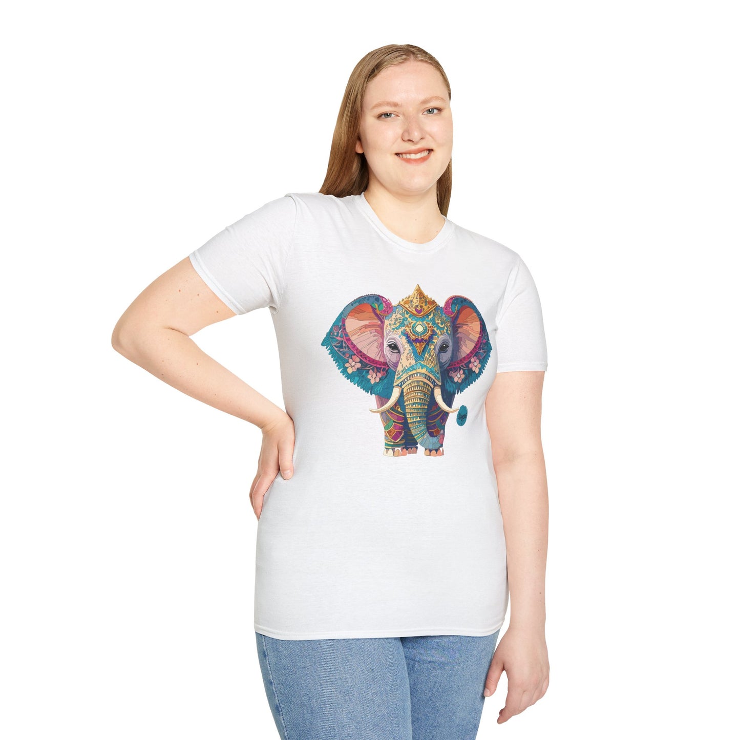 Elephant Shirt, T Shirt with Elephant, Elephant on T Shirt, T Shirt with Animation, Animals Tee Shirt