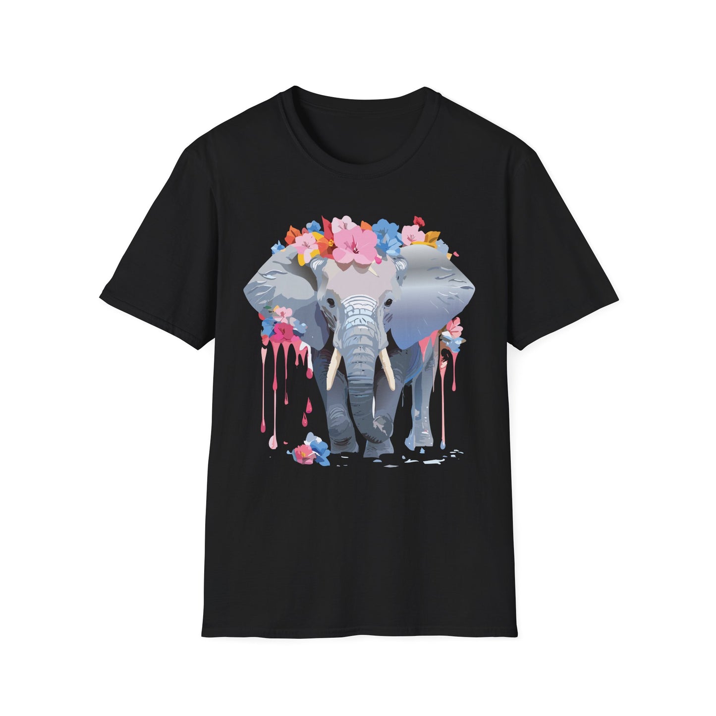 Elephant Shirt, T Shirt with Elephant, Elephant on T Shirt, T Shirt with Animation, Animals Tee Shirt