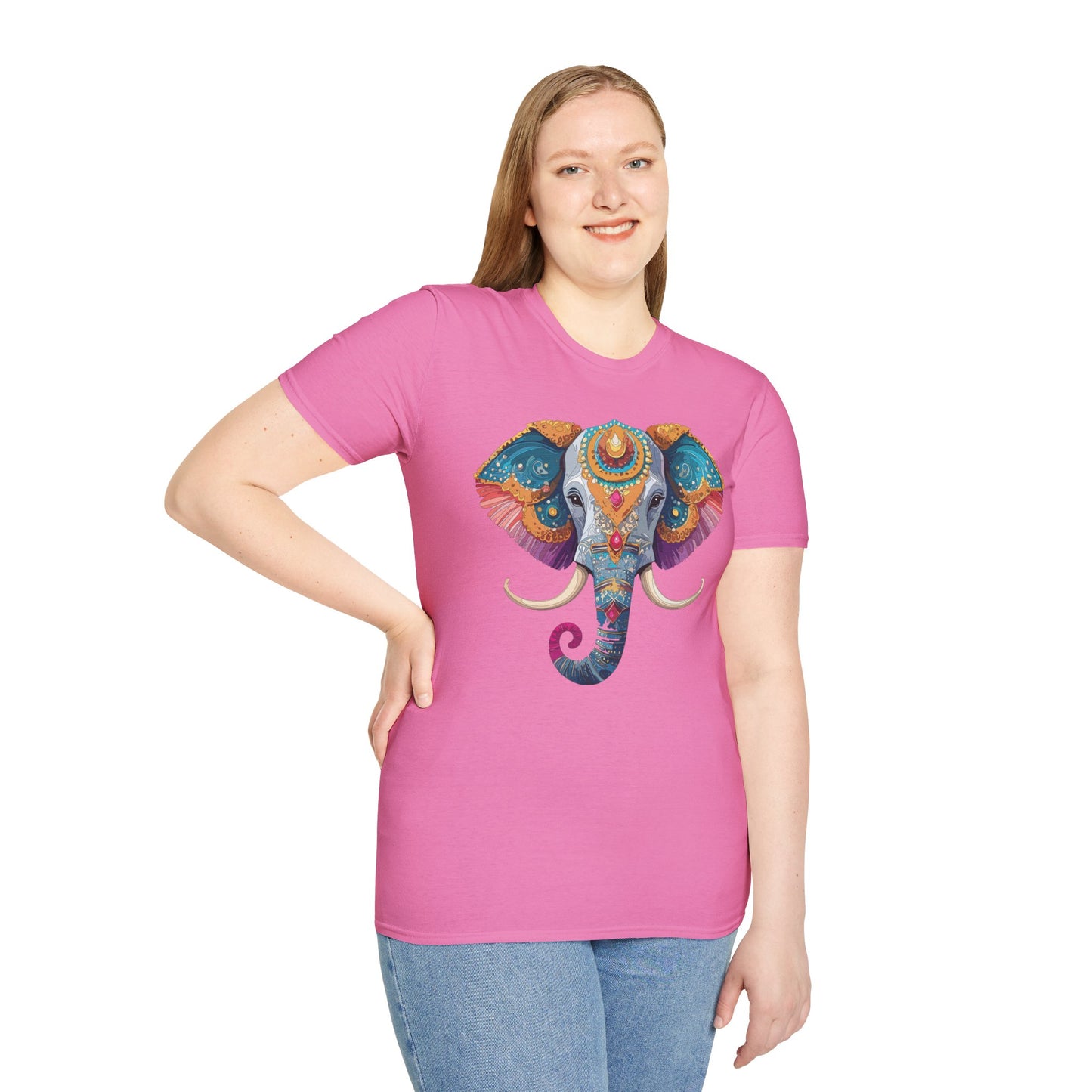 Elephant Shirt, T Shirt with Elephant, Elephant on T Shirt, T Shirt with Animation, Animals Tee Shirt