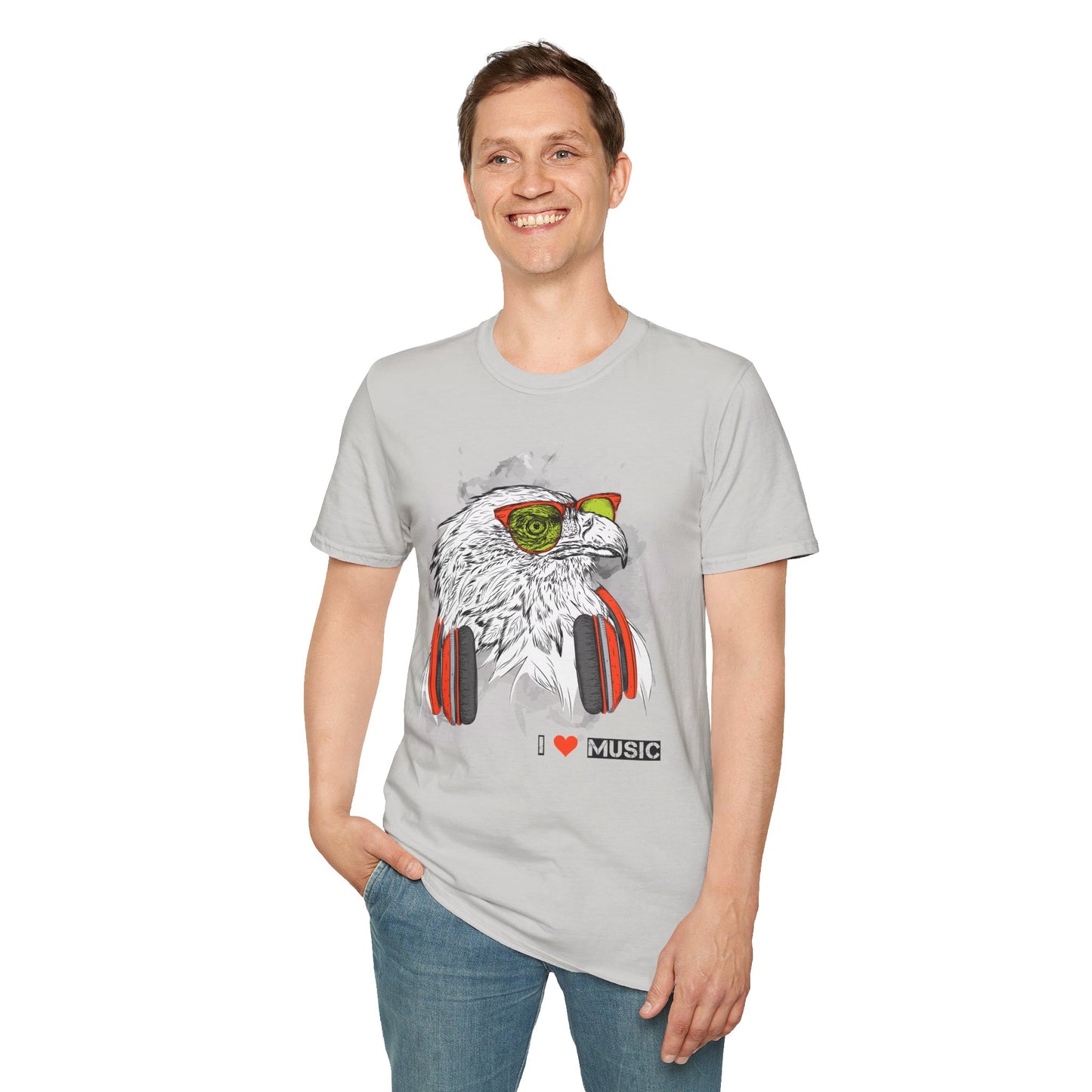 I love Music Animals Shirts, Shirt with Animals, Animals with Headphones Shirt