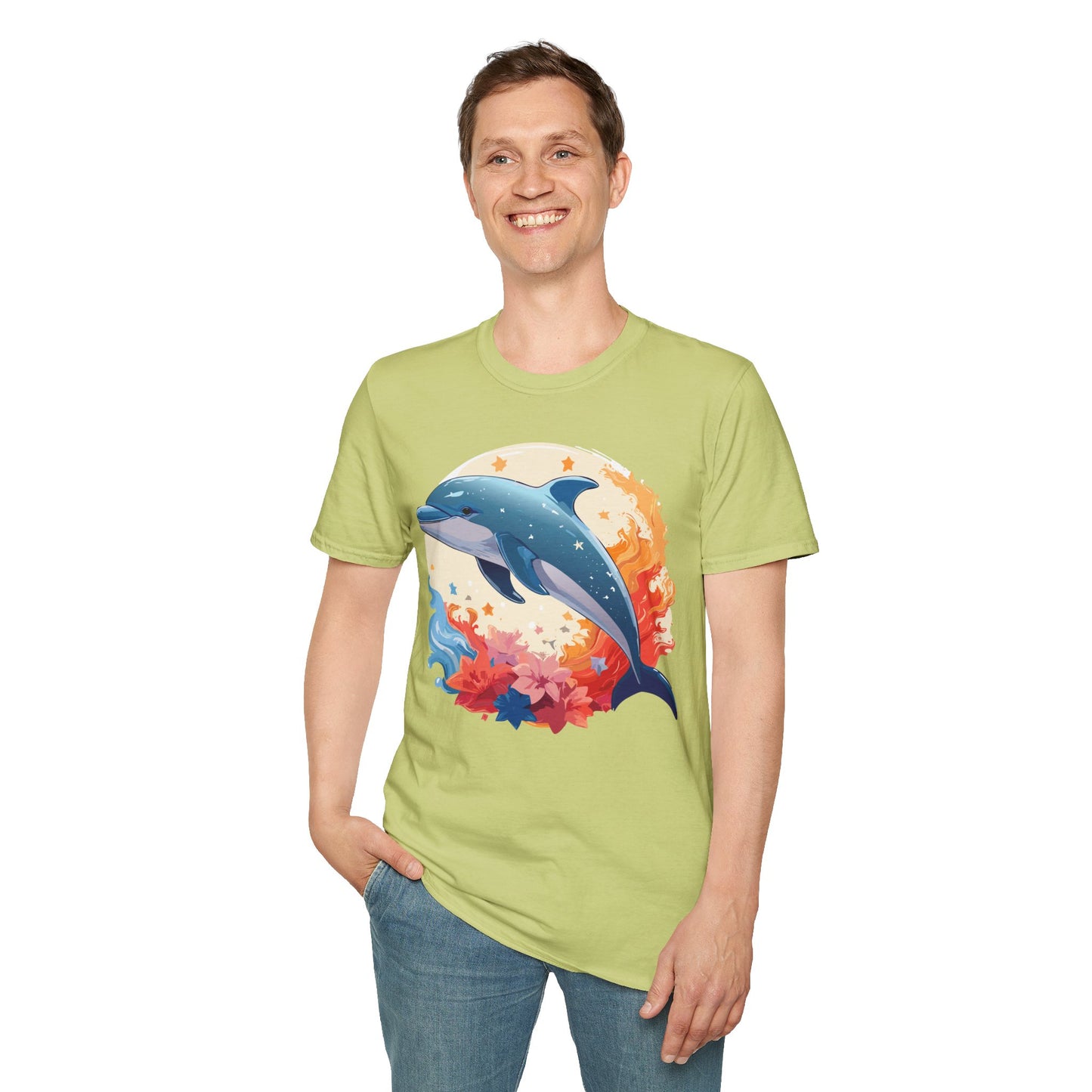 Dolphin Shirts, Shirt with Dolphin, Fish Tee Shirt, Animal Shirt