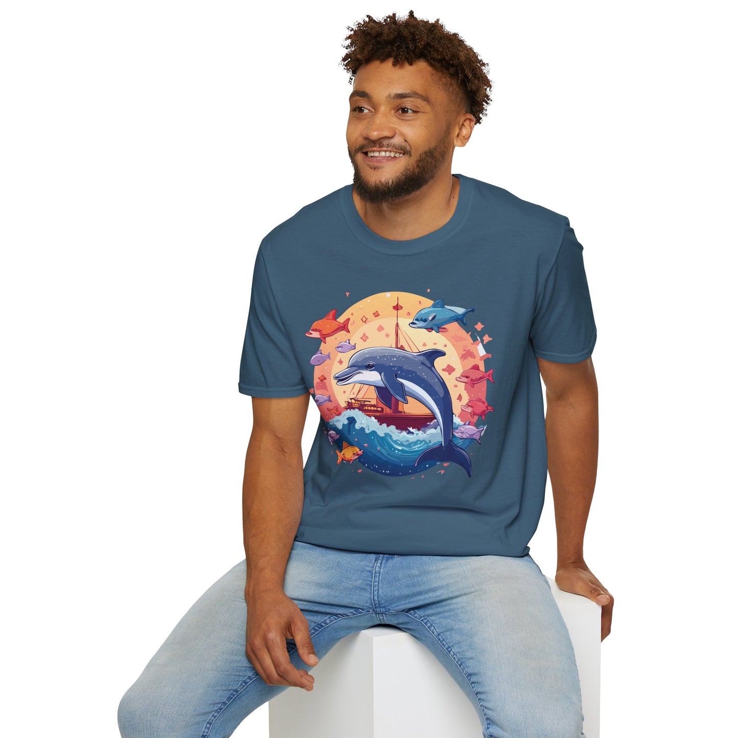 Dolphin Shirts, Shirt with Dolphin, Fish Tee Shirt, Animal Shirt