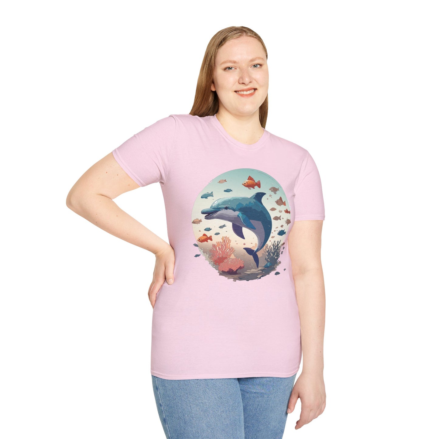 Dolphin Shirts, Shirt with Dolphin, Fish Tee Shirt, Animal Shirt