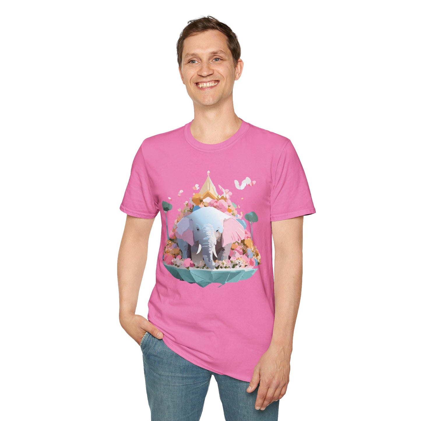 Elephant Shirt, T Shirt with Elephant, Elephant on T Shirt, T Shirt with Animation, Animals Tee Shirt