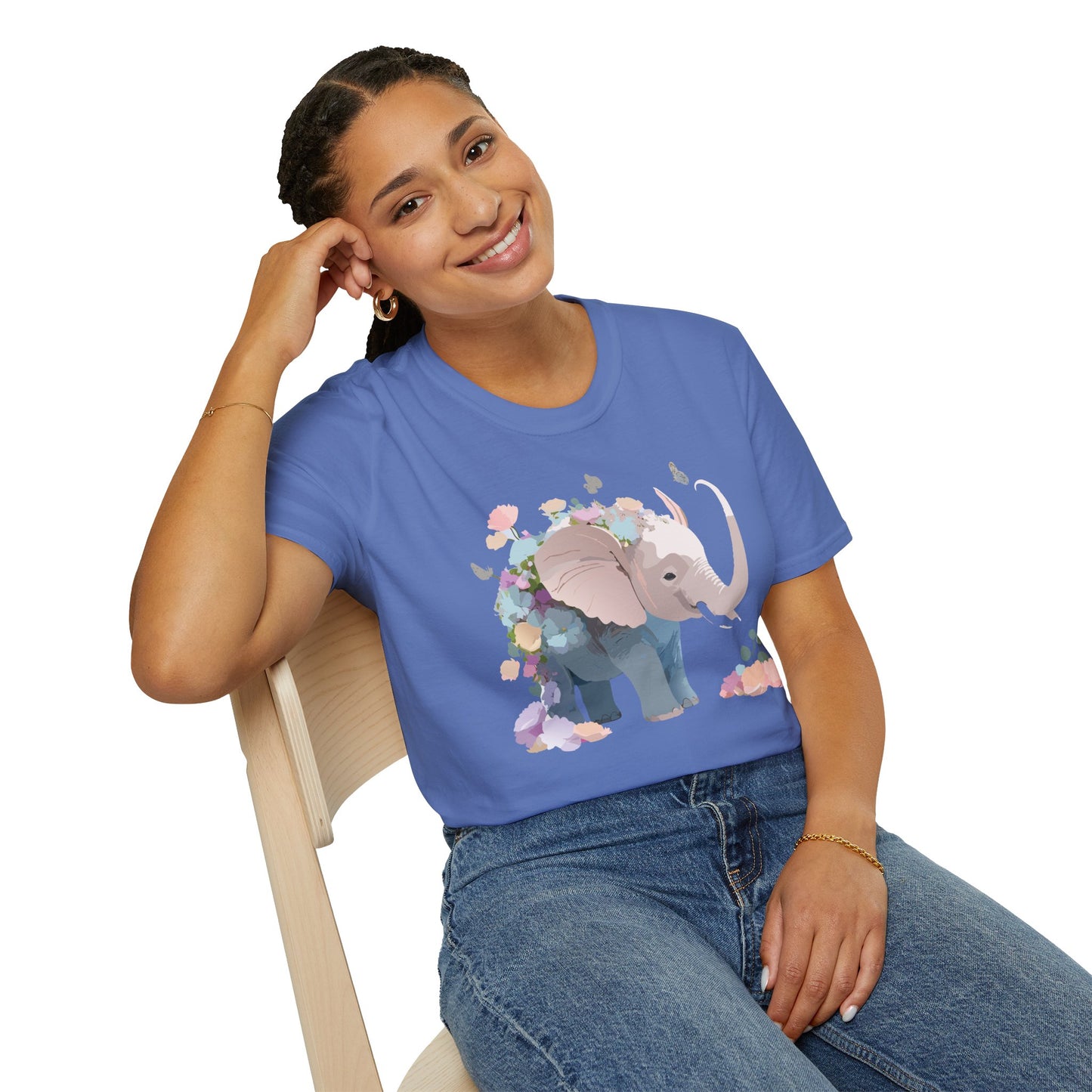 Elephant Shirt, T Shirt with Elephant, Elephant on T Shirt, T Shirt with Animation, Animals Tee Shirt
