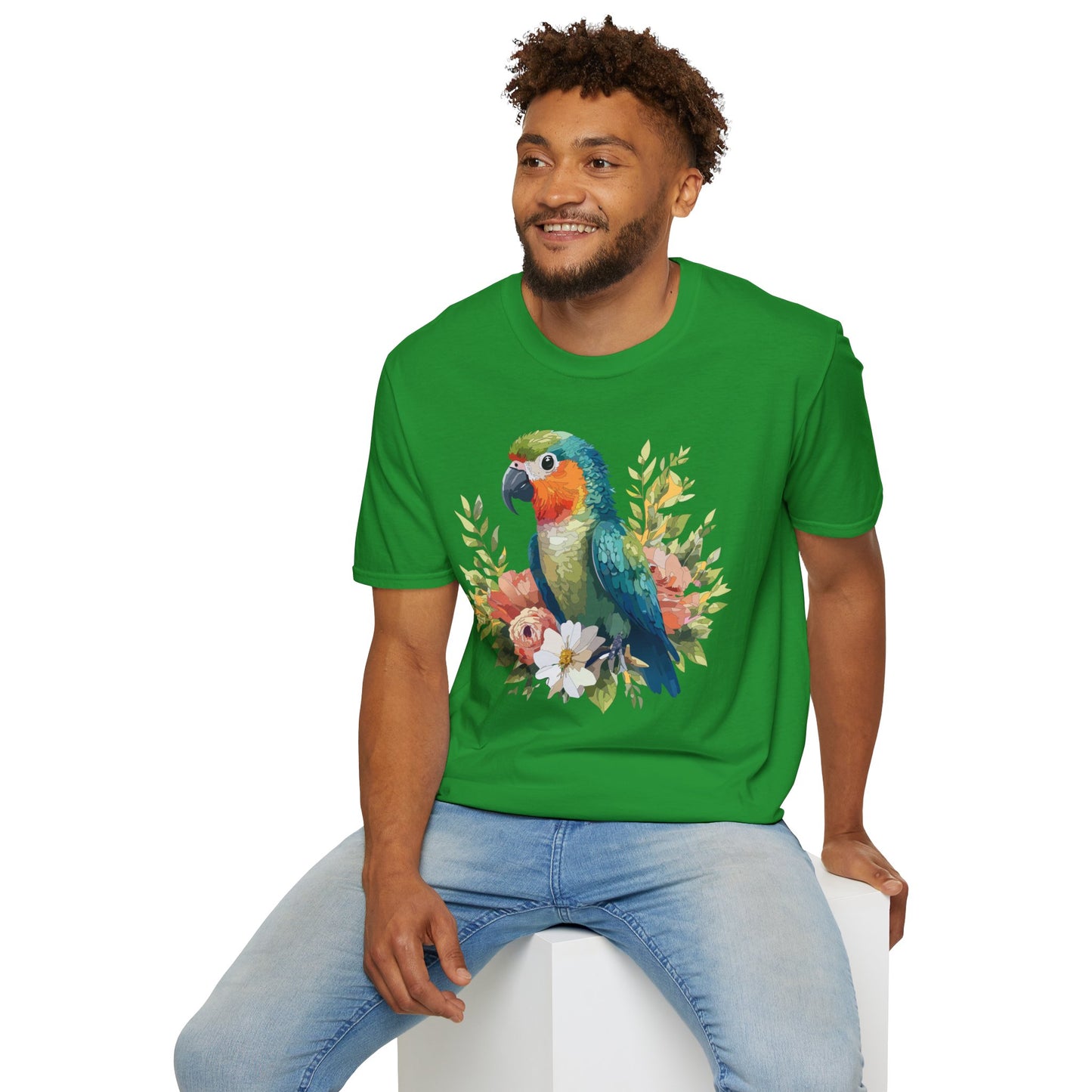 Bird T-Shirt, Floral Bird T Shirt, Shirt with Bird, Shirt with Animal