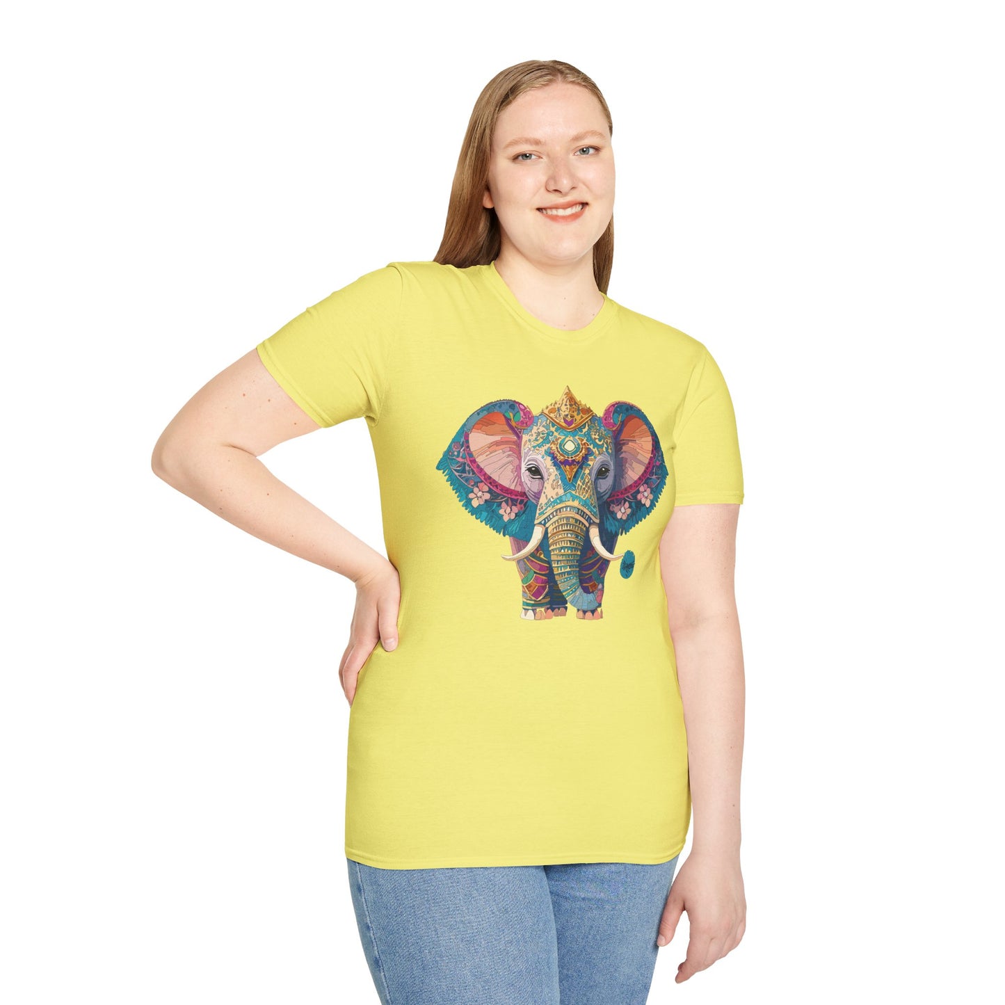 Elephant Shirt, T Shirt with Elephant, Elephant on T Shirt, T Shirt with Animation, Animals Tee Shirt
