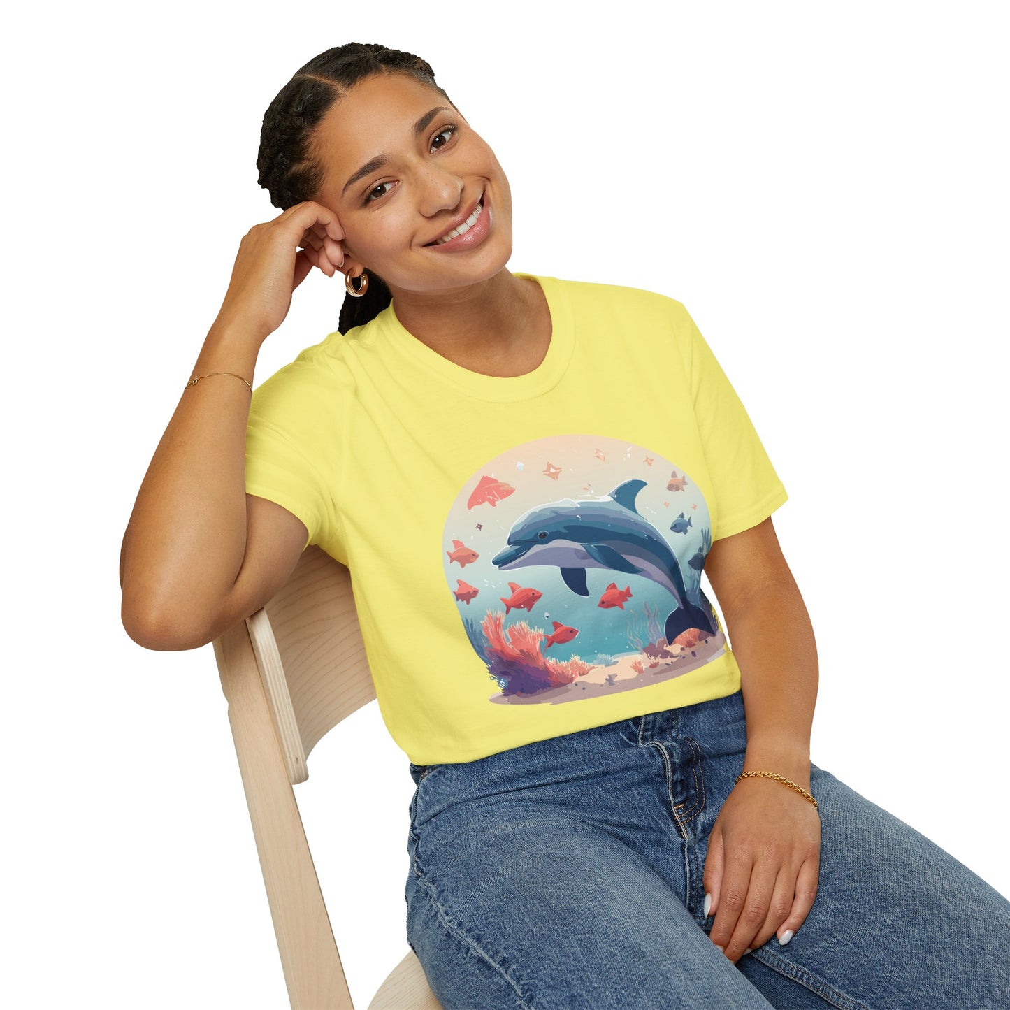 Dolphin Shirts, Shirt with Dolphin, Fish Tee Shirt, Animal Shirt