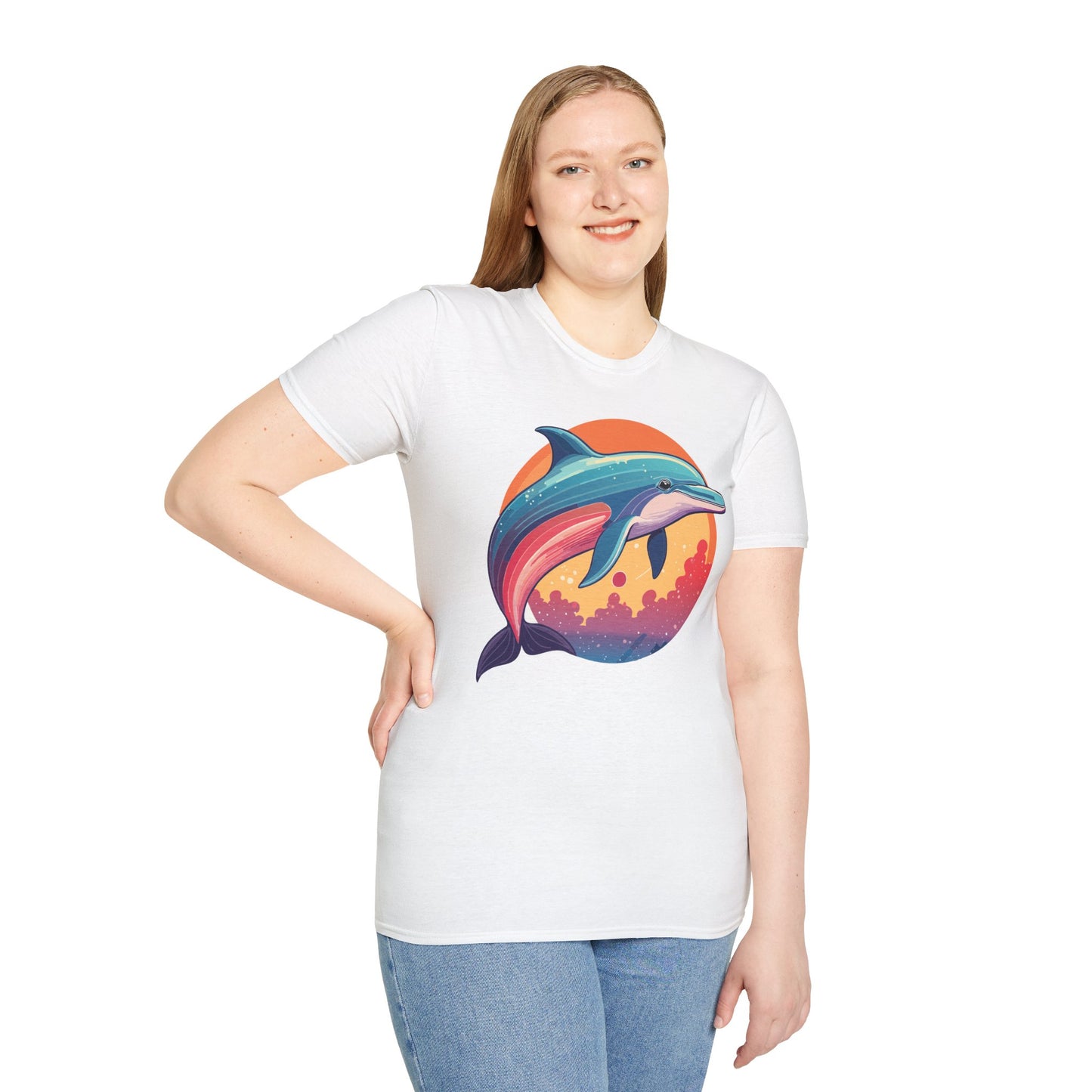Dolphin Shirts, Shirt with Dolphin, Fish Tee Shirt, Animal Shirt