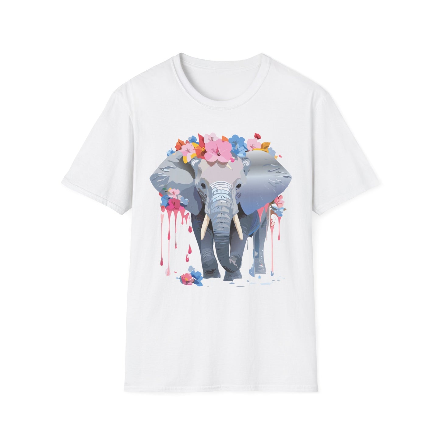 Elephant Shirt, T Shirt with Elephant, Elephant on T Shirt, T Shirt with Animation, Animals Tee Shirt