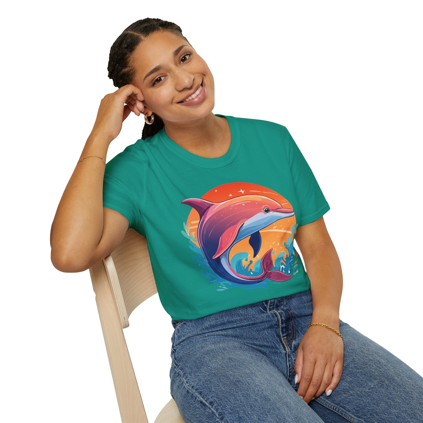 Dolphin Shirts, Shirt with Dolphin, Fish Tee Shirt, Animal Shirt