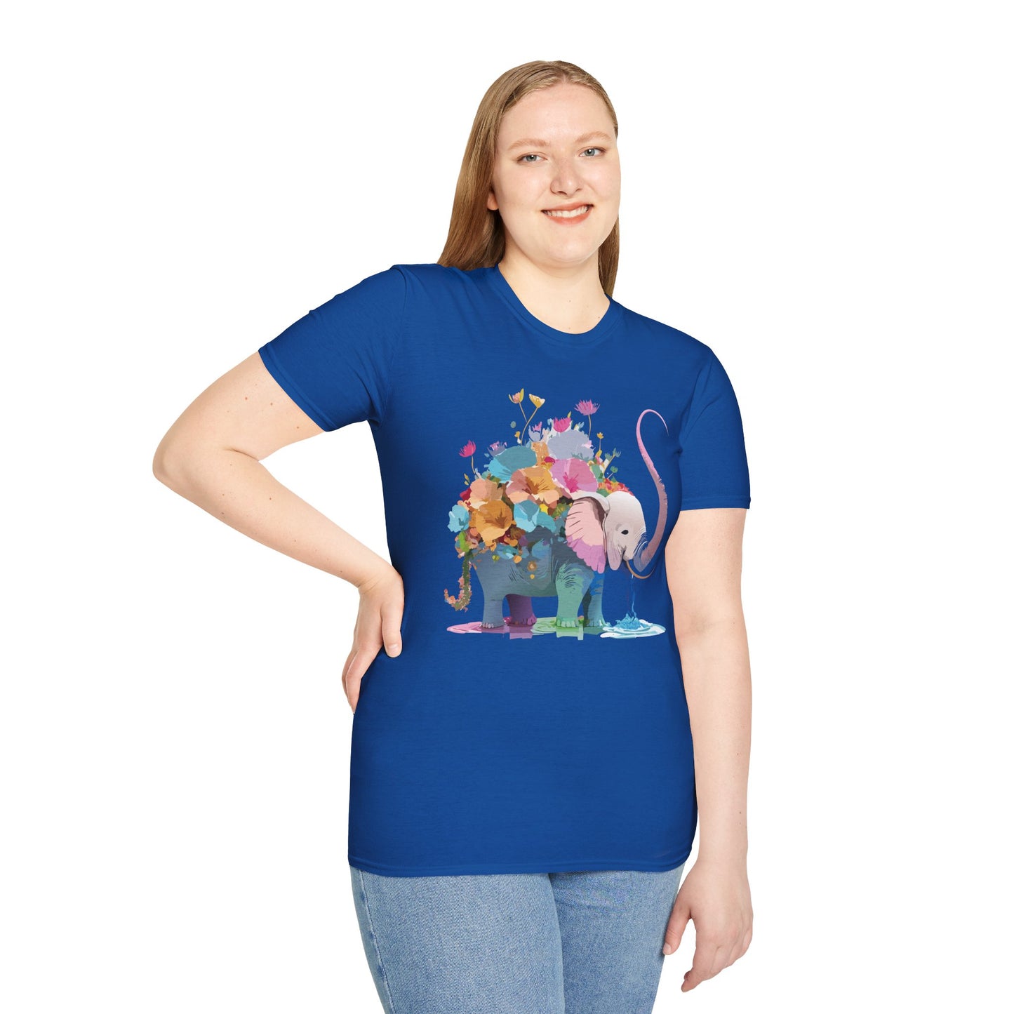 Elephant Shirt, T Shirt with Elephant, Elephant on T Shirt, T Shirt with Animation, Animals Tee Shirt