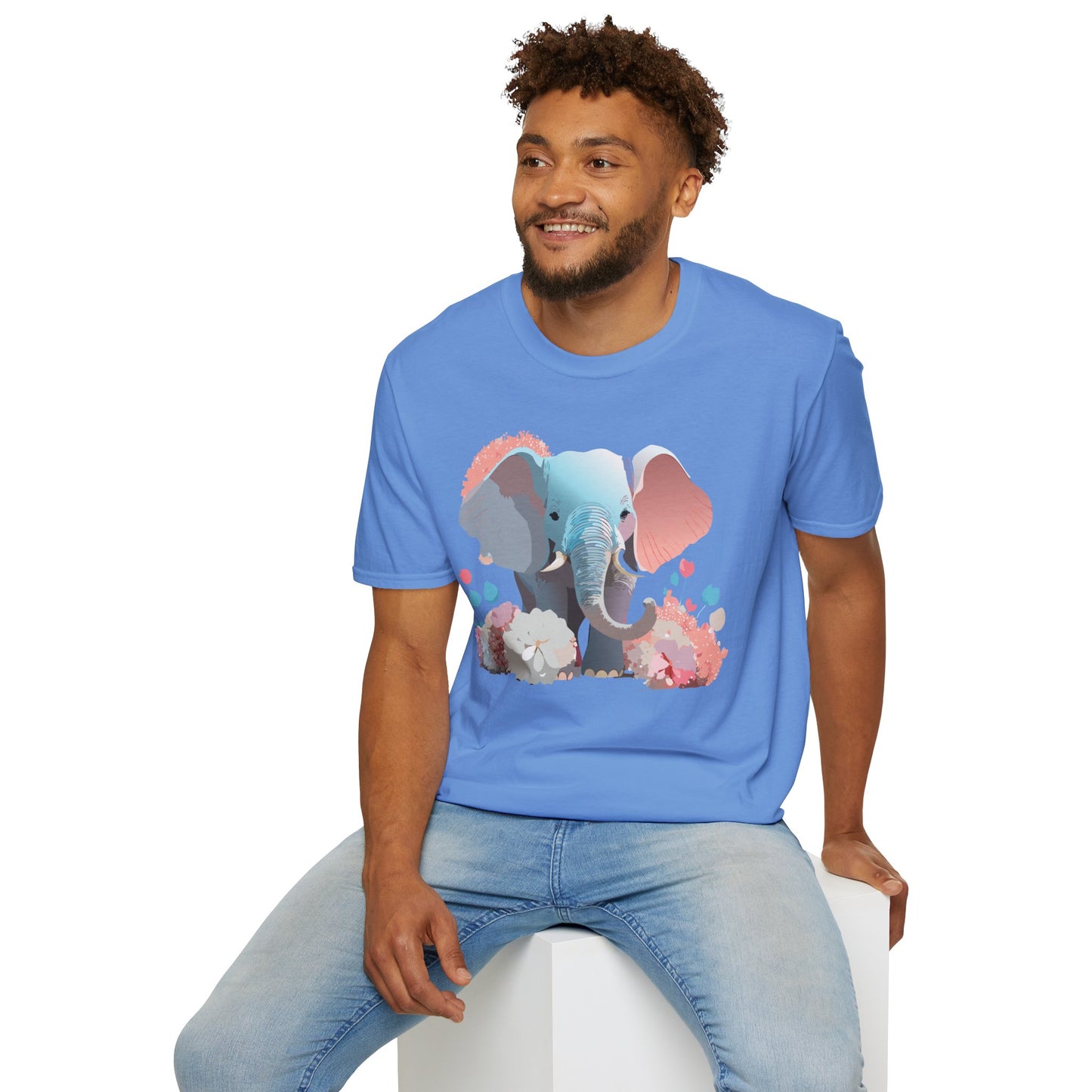 Elephant Shirt, T Shirt with Elephant, Elephant on T Shirt, T Shirt with Animation, Animals Tee Shirt