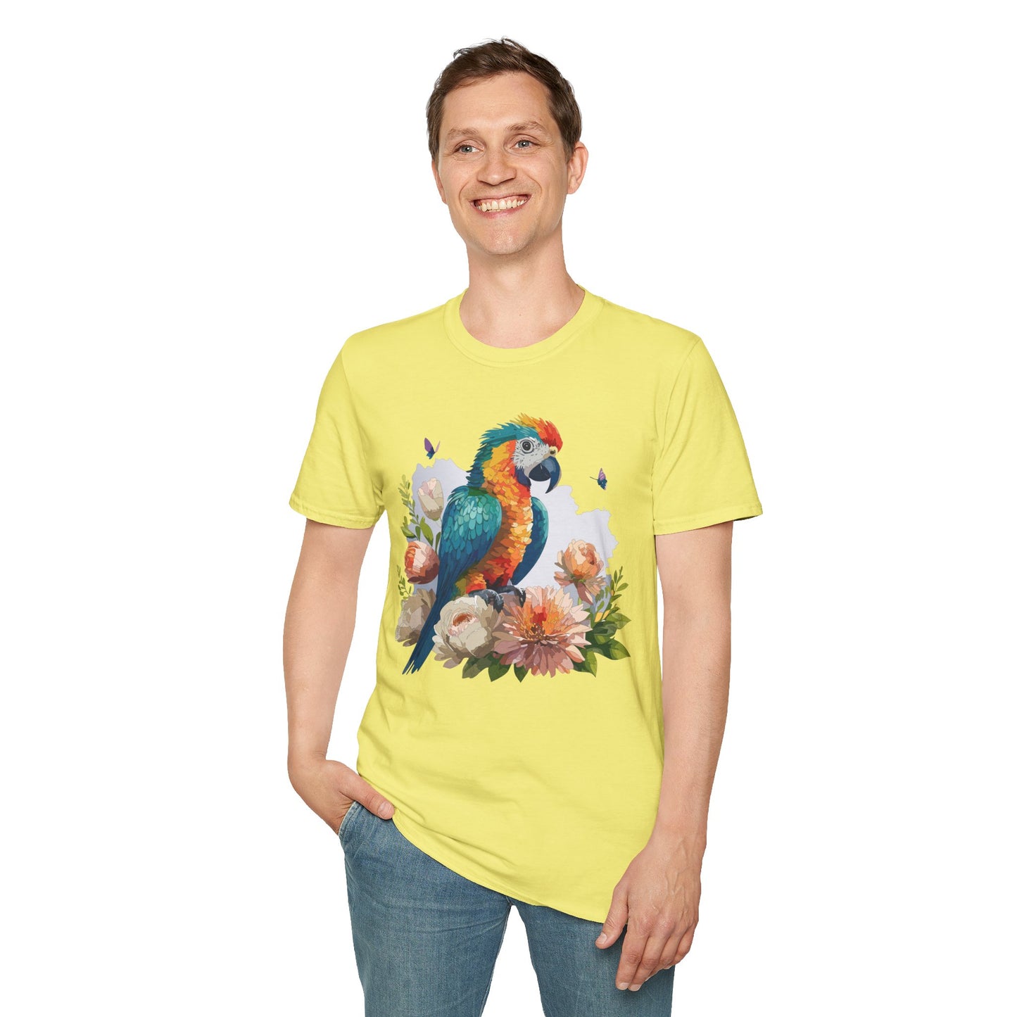 Bird T-Shirt, Floral Bird T Shirt, Shirt with Bird, Shirt with Animal