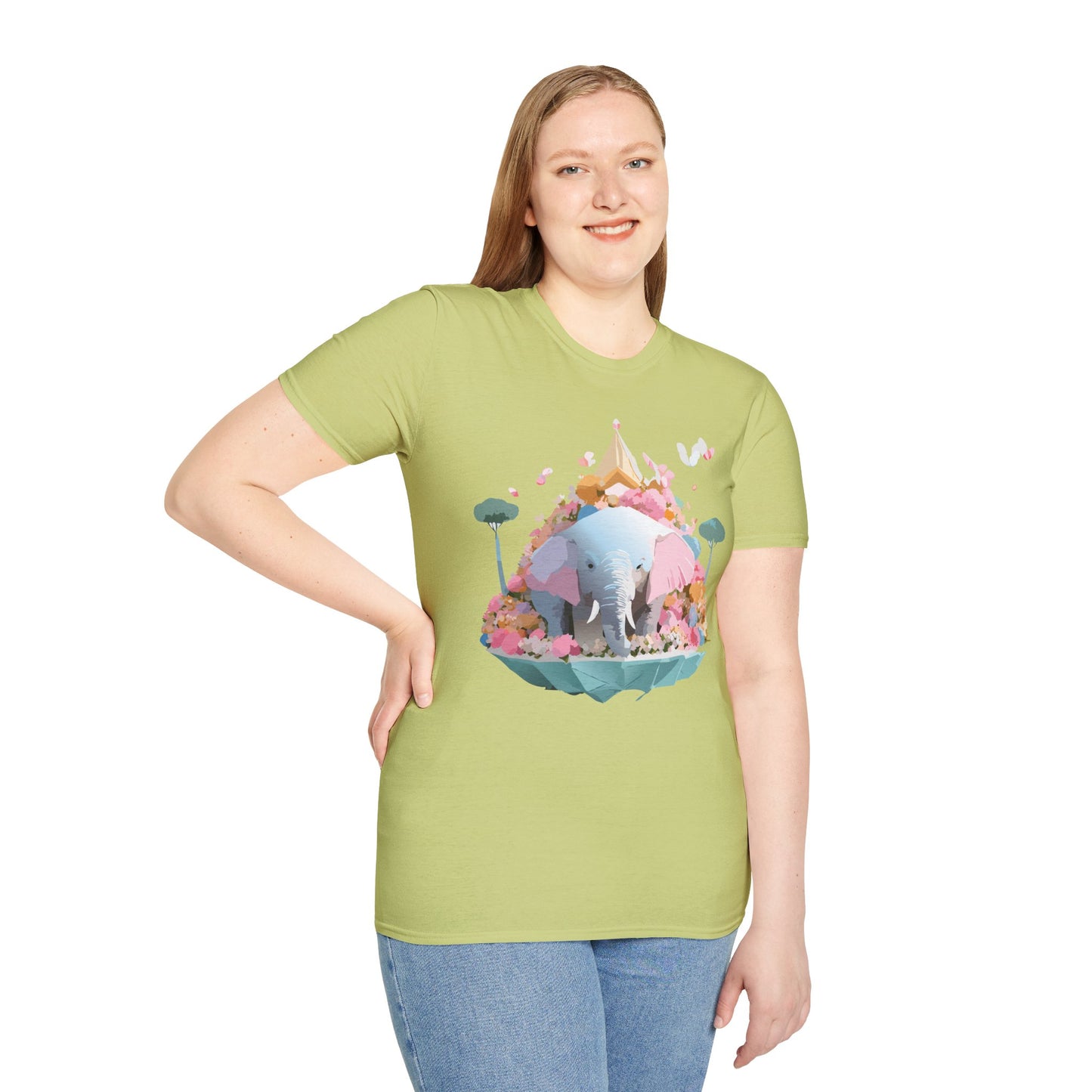 Elephant Shirt, T Shirt with Elephant, Elephant on T Shirt, T Shirt with Animation, Animals Tee Shirt