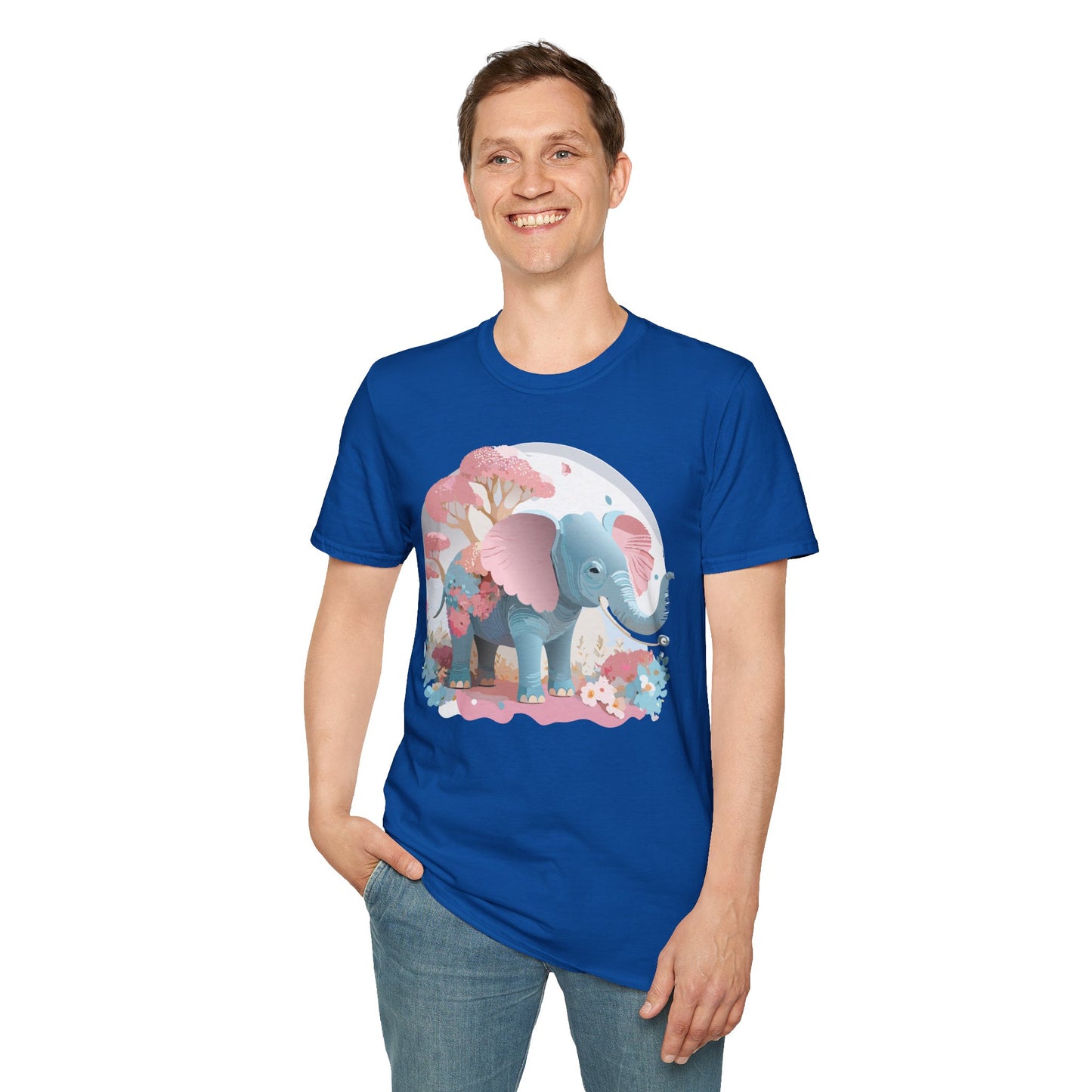 Elephant Shirt, T Shirt with Elephant, Elephant on T Shirt, T Shirt with Animation, Animals Tee Shirt