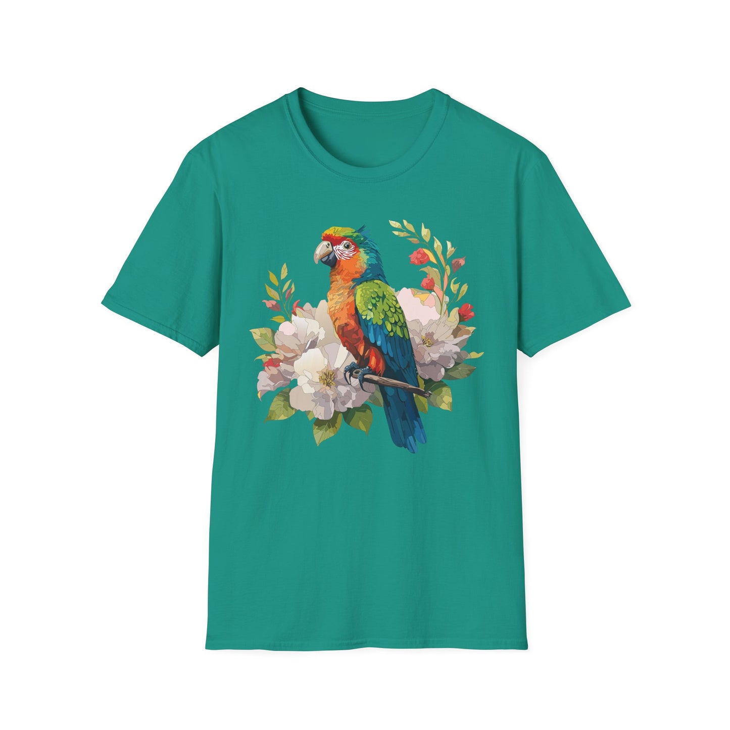 Bird T-Shirt, Floral Bird T Shirt, Shirt with Bird, Shirt with Animal