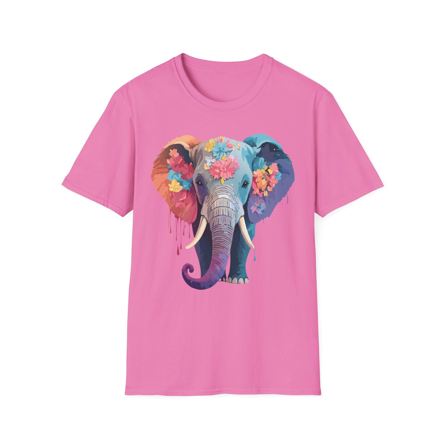 Elephant Shirt, T Shirt with Elephant, Elephant on T Shirt, T Shirt with Animation, Animals Tee Shirt