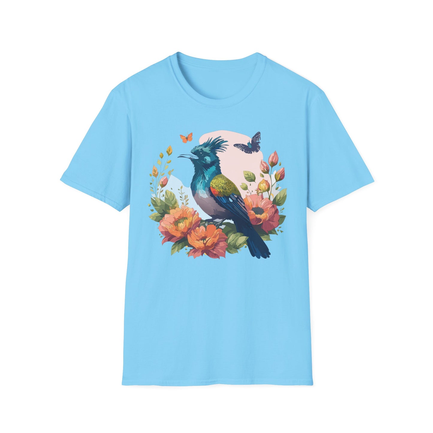 Bird T-Shirt, Floral Bird T Shirt, Shirt with Bird, Shirt with Animal