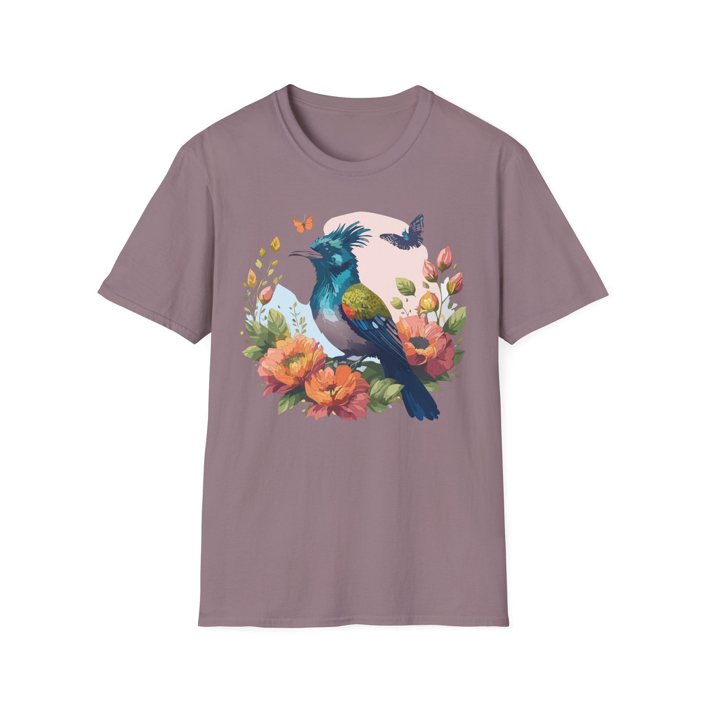 Bird T-Shirt, Floral Bird T Shirt, Shirt with Bird, Shirt with Animal