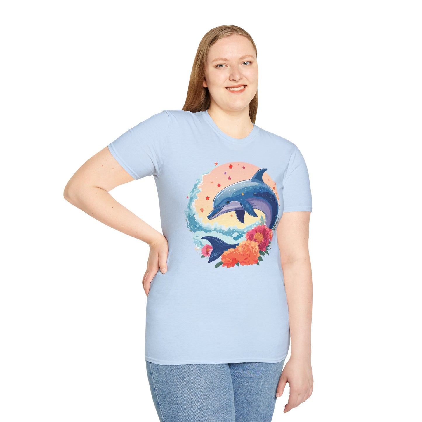 Dolphin Shirts, Shirt with Dolphin, Fish Tee Shirt, Animal Shirt