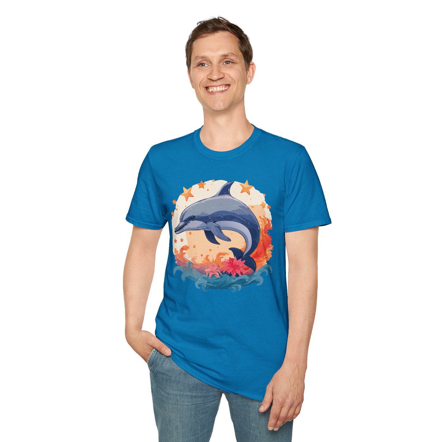 Dolphin Shirts, Shirt with Dolphin, Fish Tee Shirt, Animal Shirt