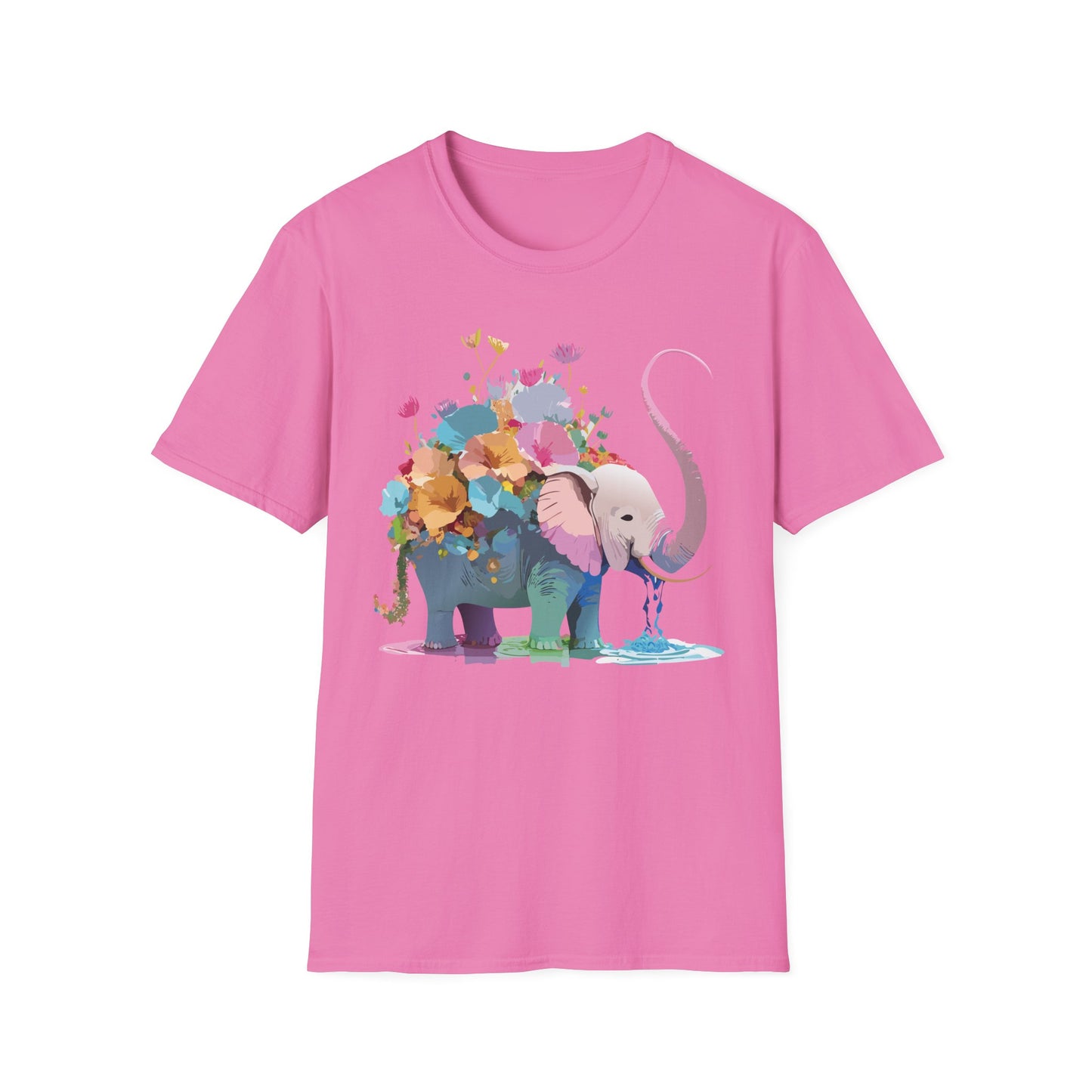 Elephant Shirt, T Shirt with Elephant, Elephant on T Shirt, T Shirt with Animation, Animals Tee Shirt