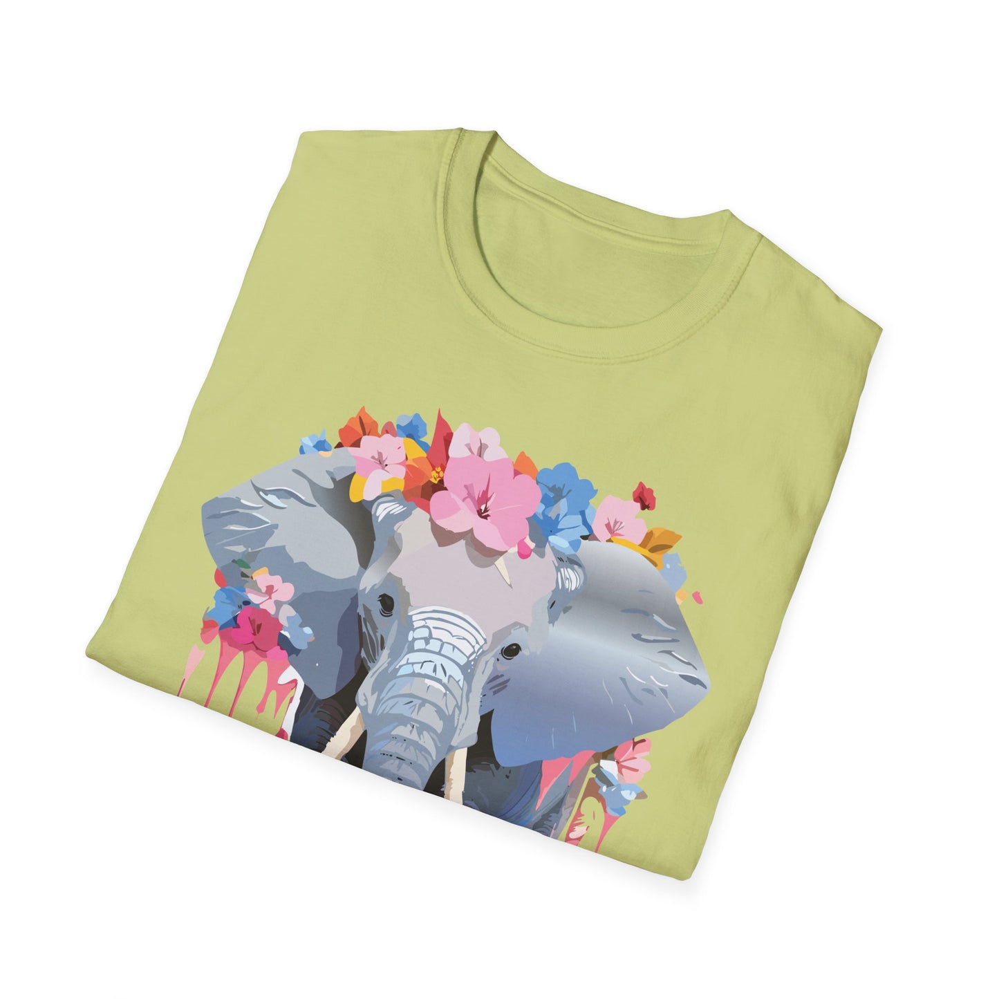Elephant Shirt, T Shirt with Elephant, Elephant on T Shirt, T Shirt with Animation, Animals Tee Shirt