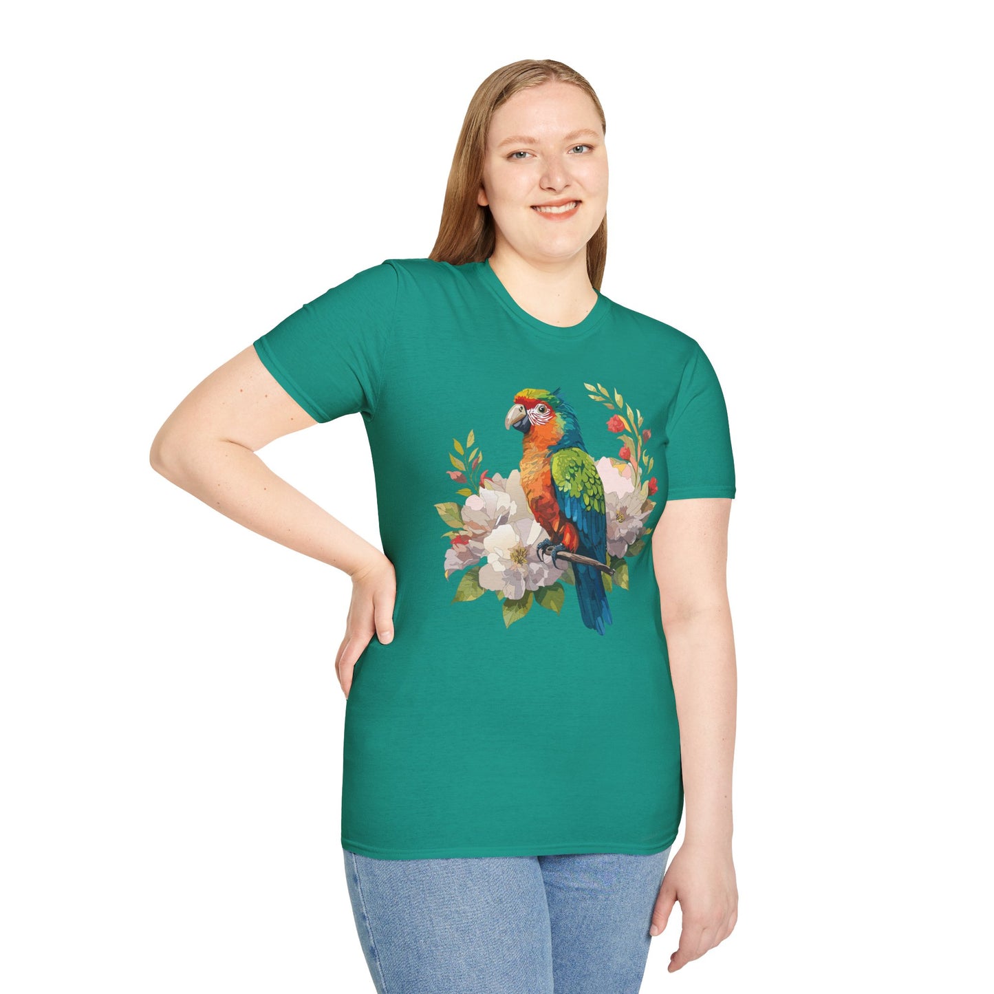 Bird T-Shirt, Floral Bird T Shirt, Shirt with Bird, Shirt with Animal