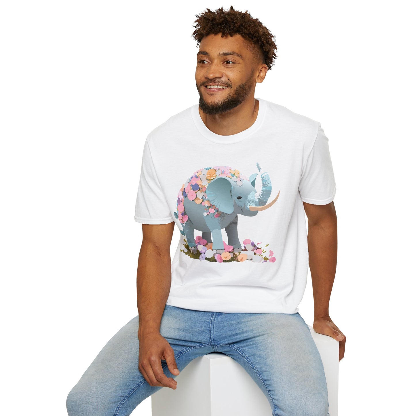 Elephant Shirt, T Shirt with Elephant, Elephant on T Shirt, T Shirt with Animation, Animals Tee Shirt
