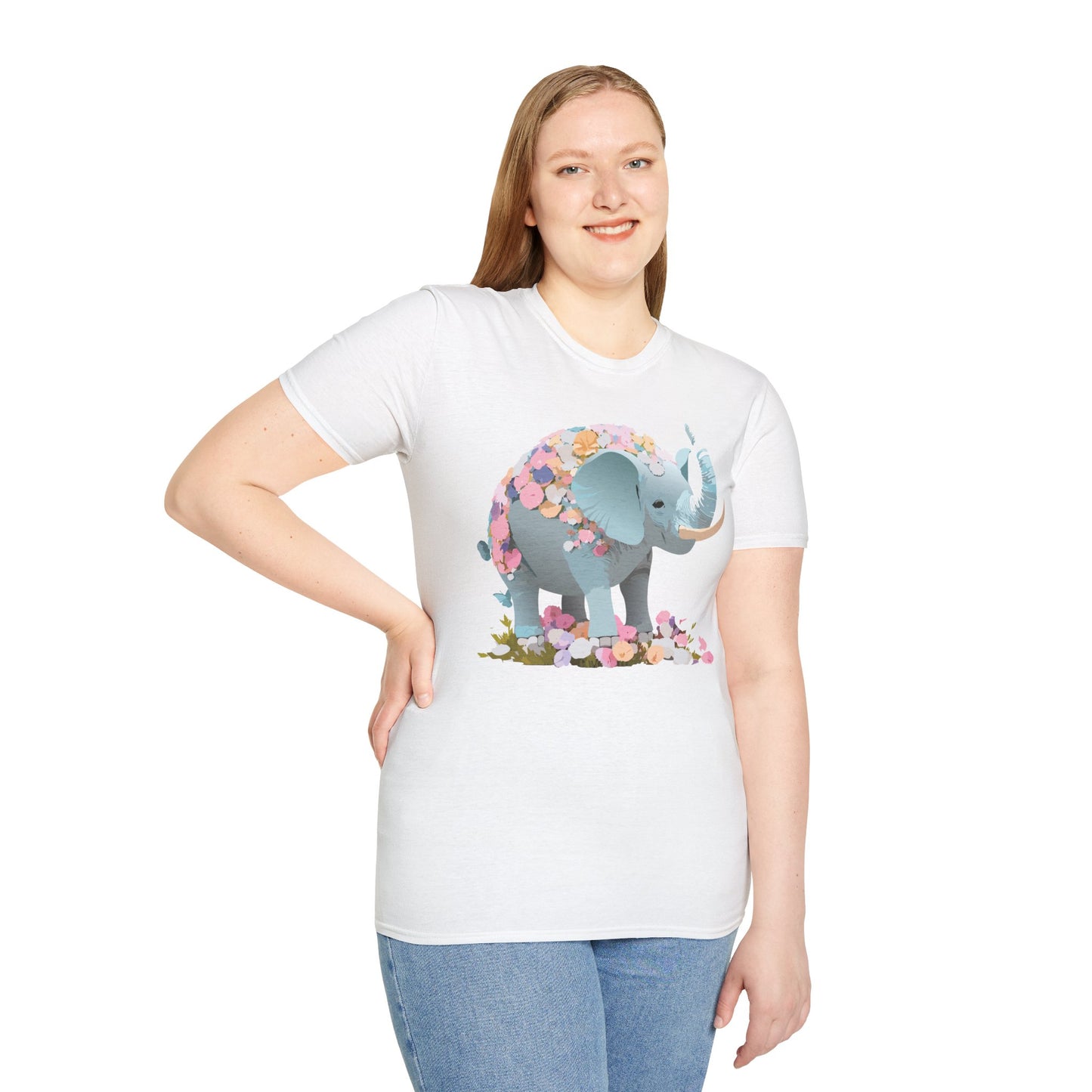 Elephant Shirt, T Shirt with Elephant, Elephant on T Shirt, T Shirt with Animation, Animals Tee Shirt