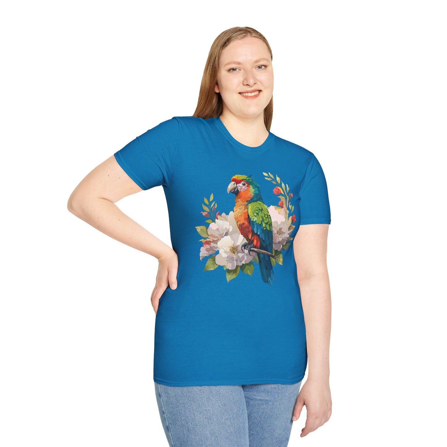Bird T-Shirt, Floral Bird T Shirt, Shirt with Bird, Shirt with Animal