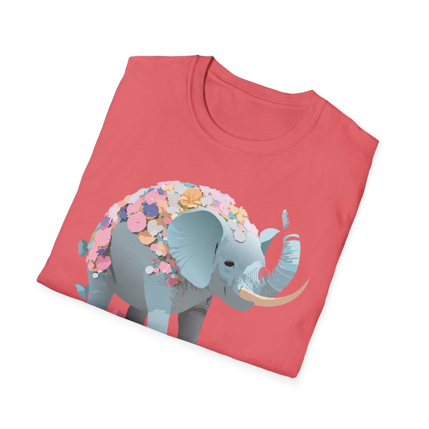 Elephant Shirt, T Shirt with Elephant, Elephant on T Shirt, T Shirt with Animation, Animals Tee Shirt