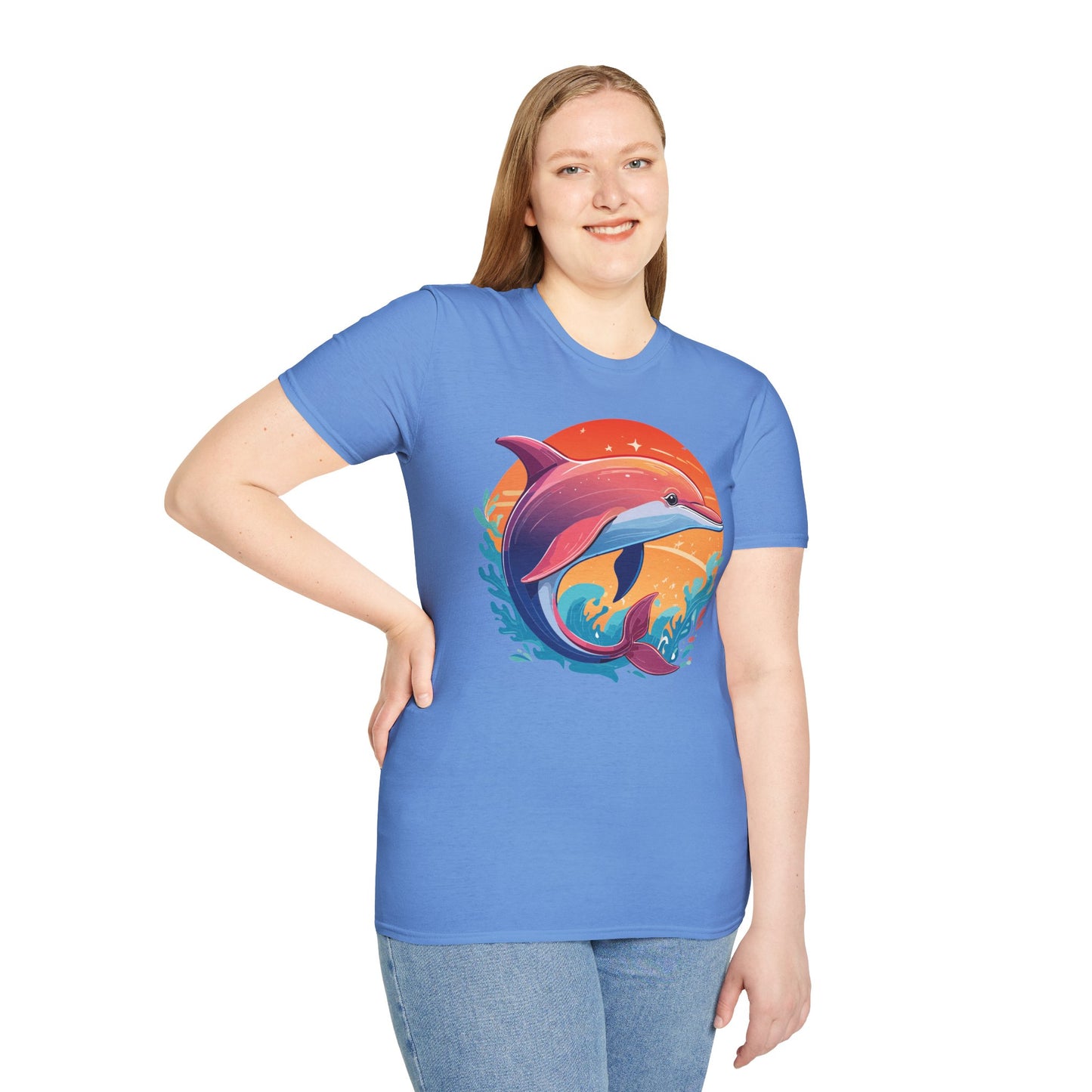 Dolphin Shirts, Shirt with Dolphin, Fish Tee Shirt, Animal Shirt