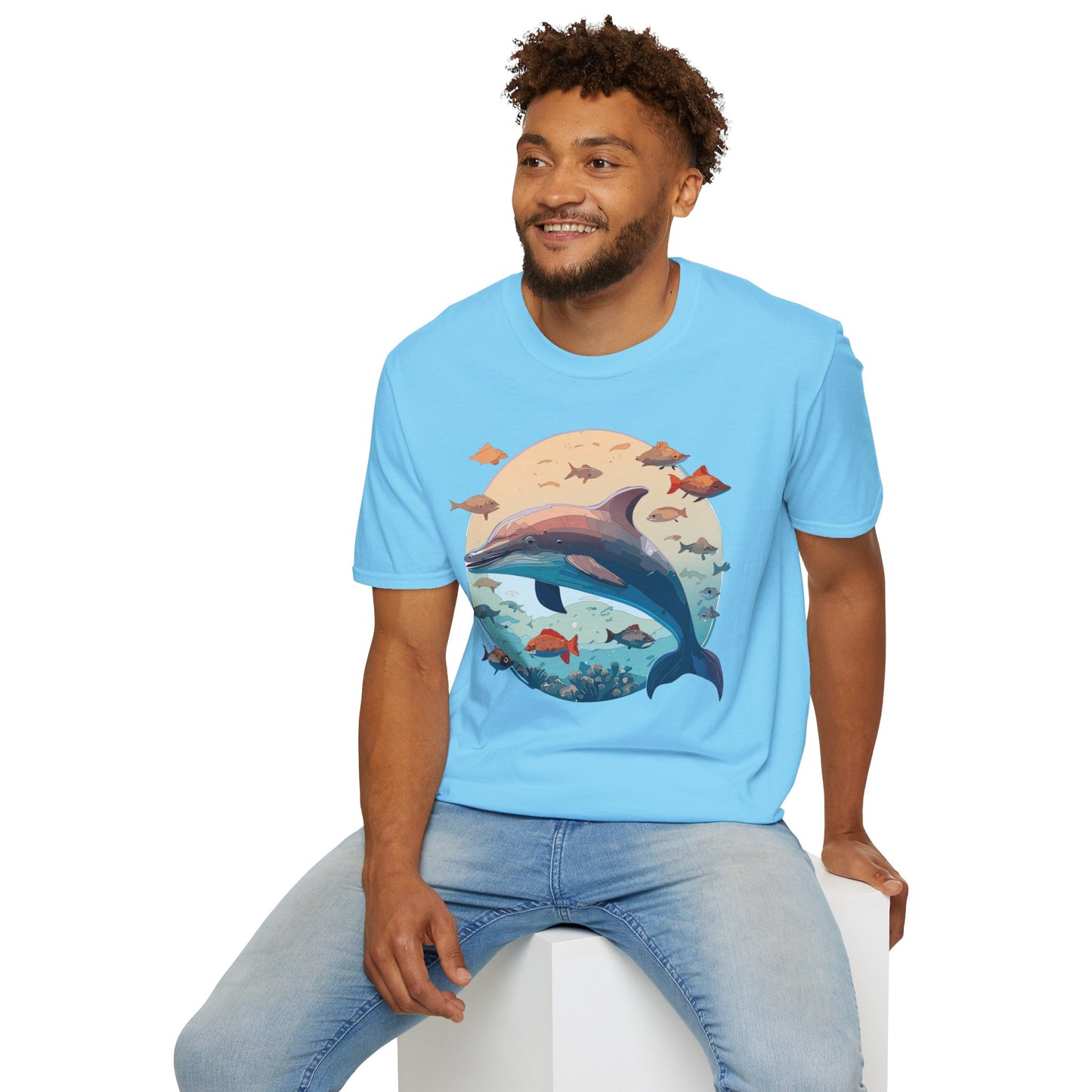 Dolphin Shirts, Shirt with Dolphin, Fish Tee Shirt, Animal Shirt