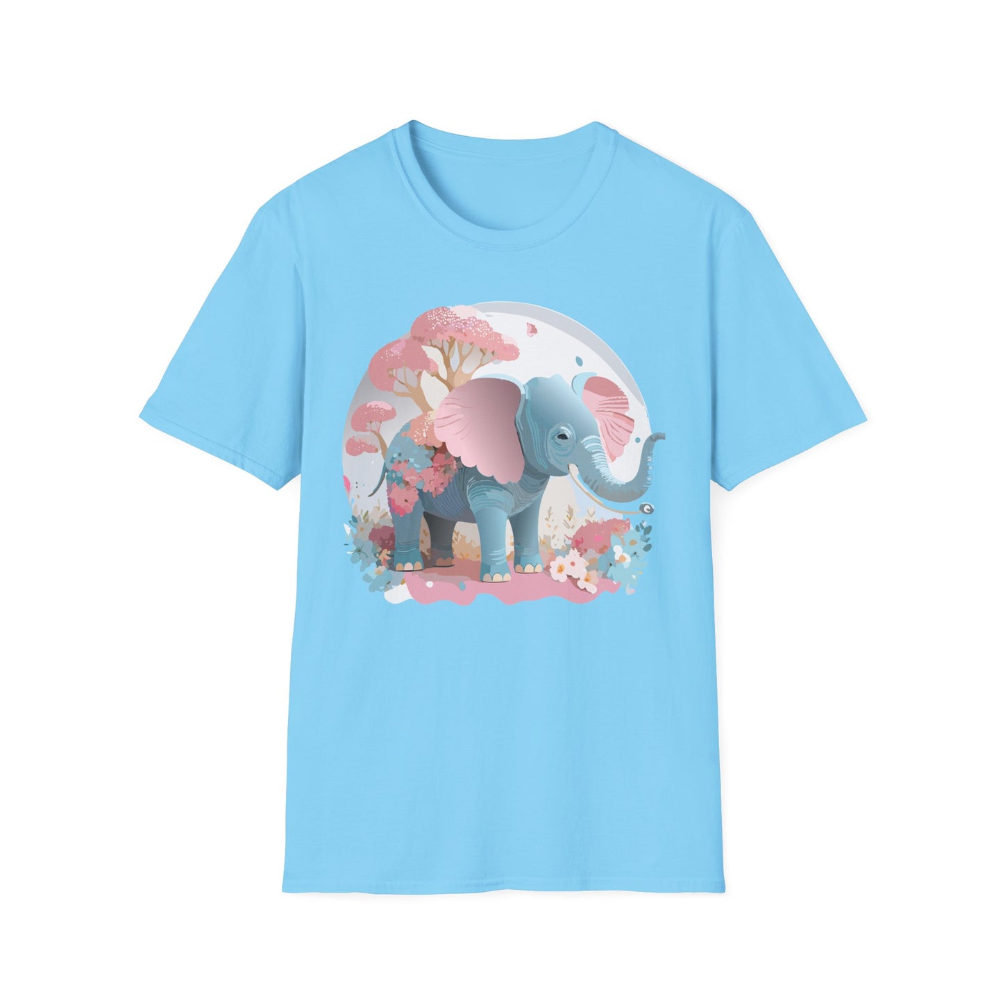 Elephant Shirt, T Shirt with Elephant, Elephant on T Shirt, T Shirt with Animation, Animals Tee Shirt