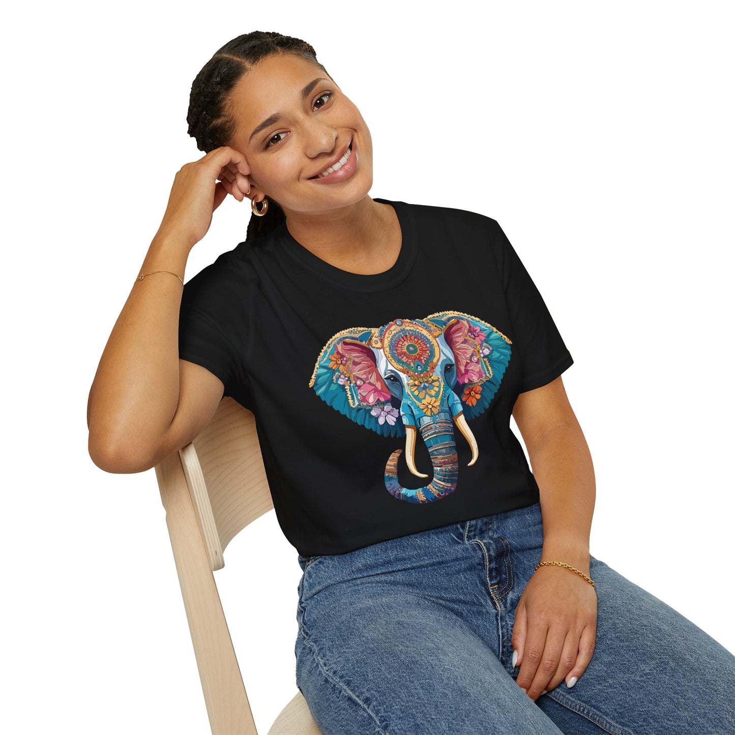 Elephant Shirt, T Shirt with Elephant, Elephant on T Shirt, T Shirt with Animation, Animals Tee Shirt