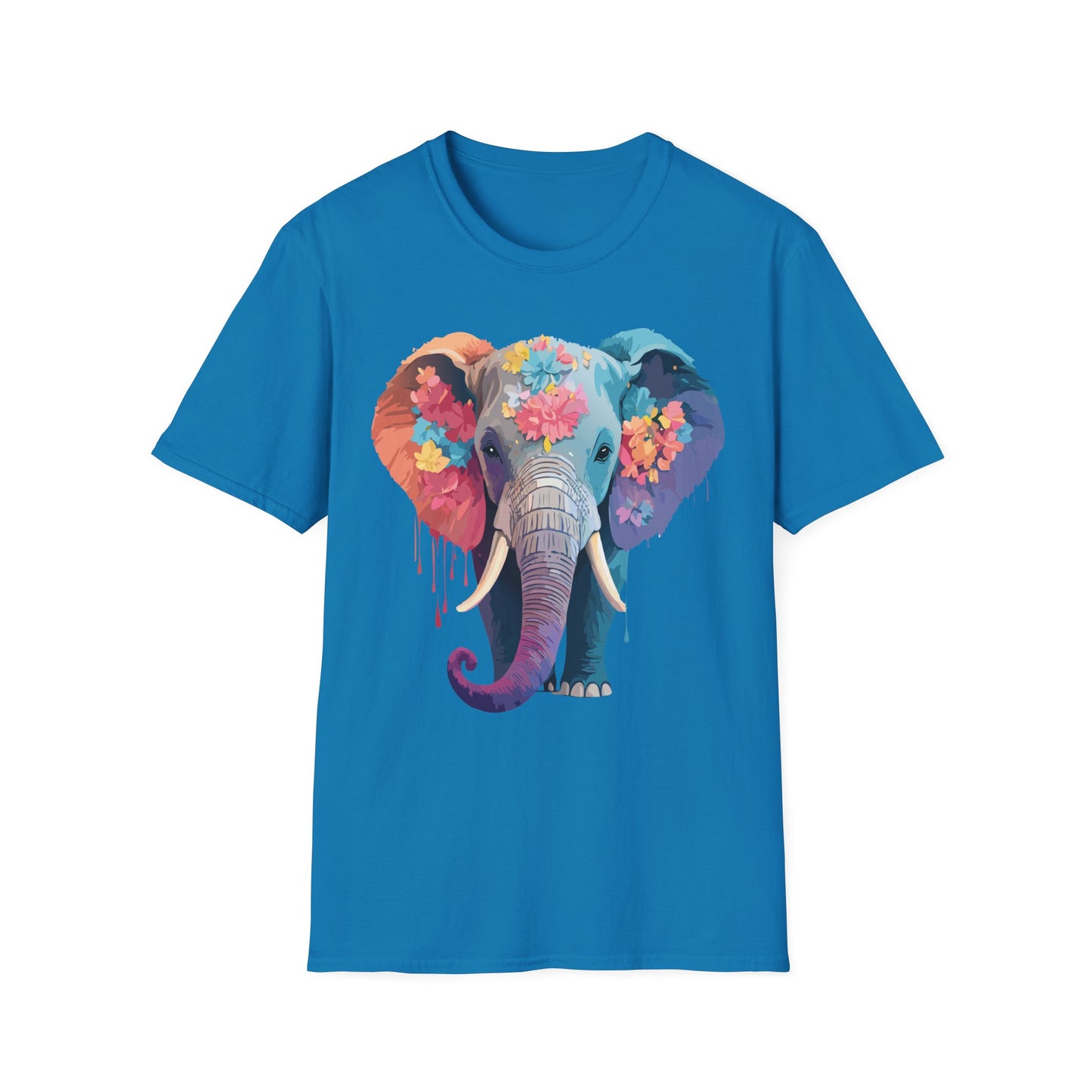 Elephant Shirt, T Shirt with Elephant, Elephant on T Shirt, T Shirt with Animation, Animals Tee Shirt