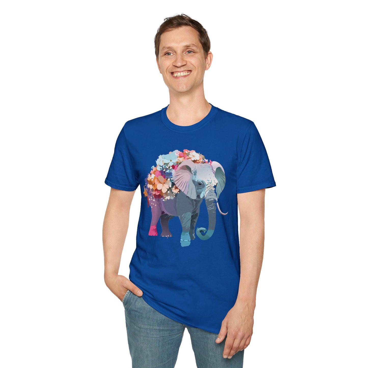 Elephant Shirt, T Shirt with Elephant, Elephant on T Shirt, T Shirt with Animation, Animals Tee Shirt
