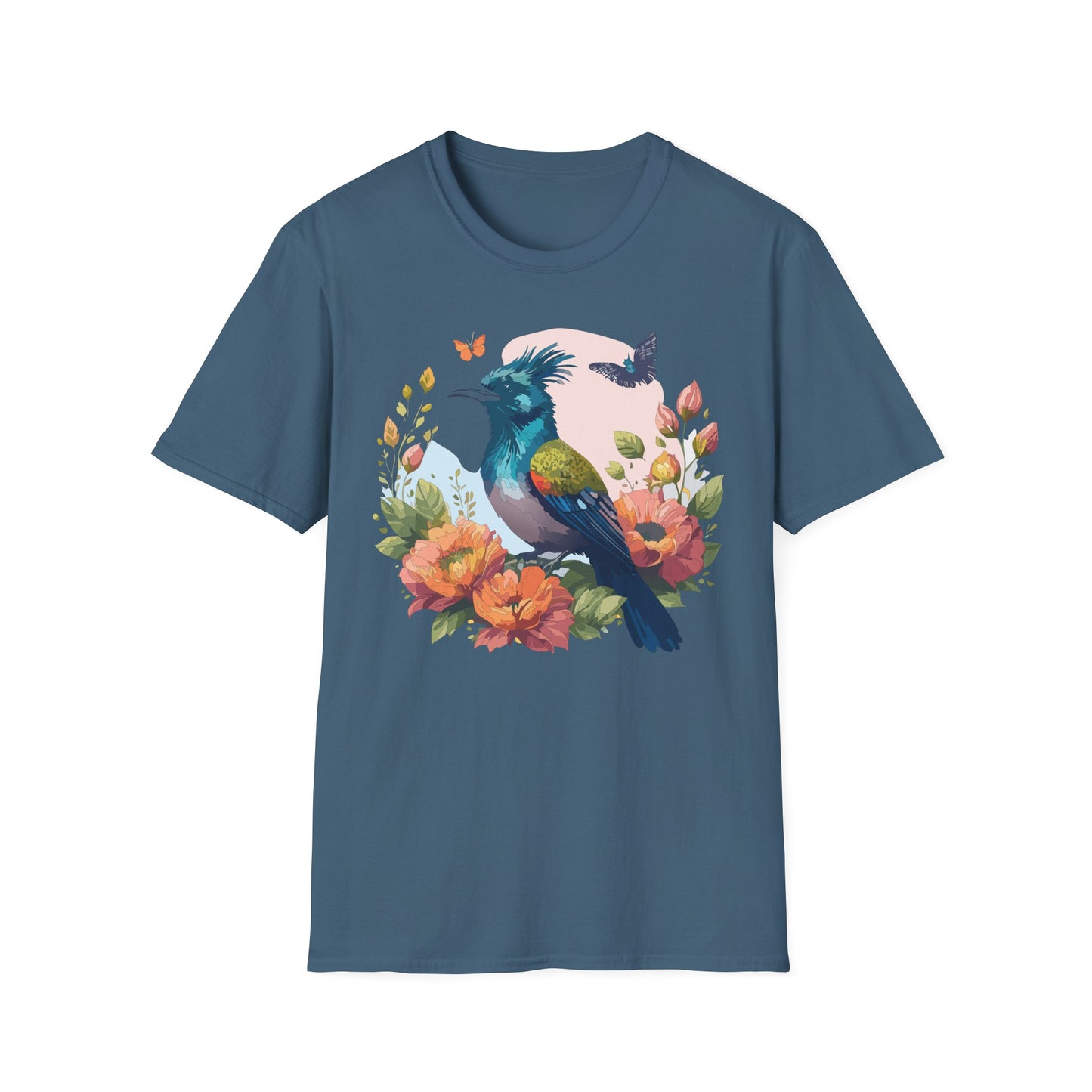Bird T-Shirt, Floral Bird T Shirt, Shirt with Bird, Shirt with Animal