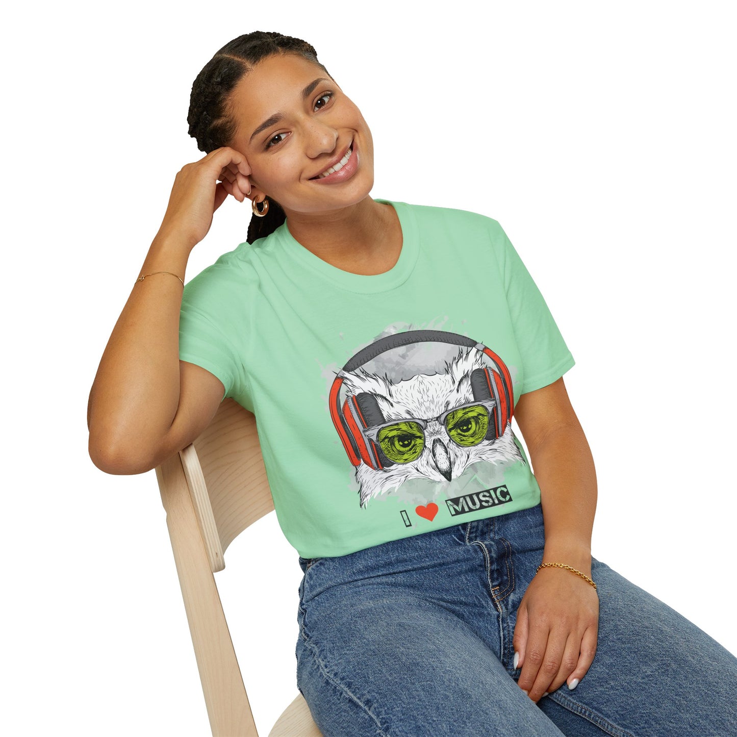 I love Music Animals Shirts, Shirt with Animals, Animals with Headphones Shirt