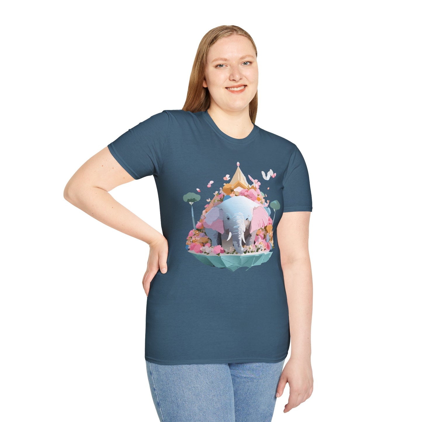 Elephant Shirt, T Shirt with Elephant, Elephant on T Shirt, T Shirt with Animation, Animals Tee Shirt