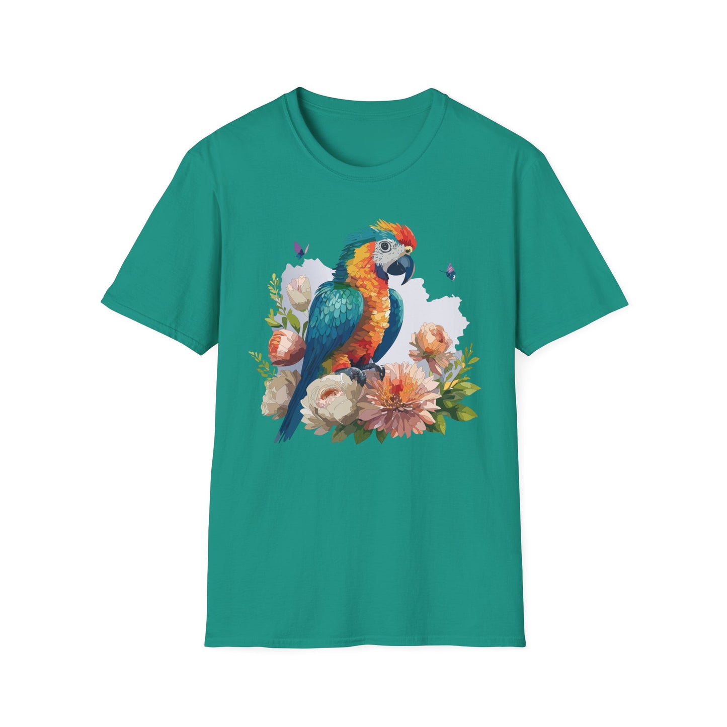 Bird T-Shirt, Floral Bird T Shirt, Shirt with Bird, Shirt with Animal