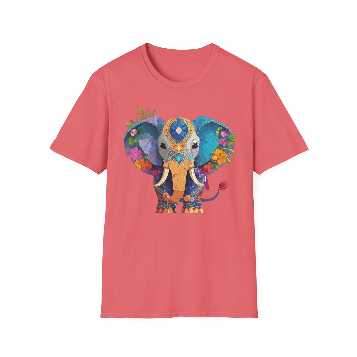Elephant Shirt, T Shirt with Elephant, Elephant on T Shirt, T Shirt with Animation, Animals Tee Shirt