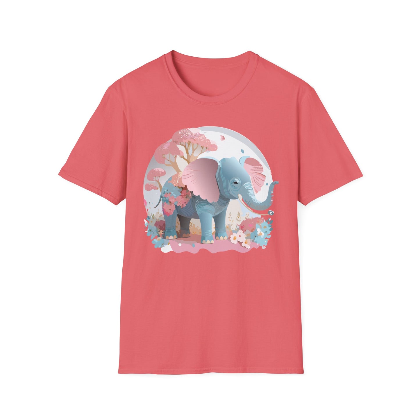 Elephant Shirt, T Shirt with Elephant, Elephant on T Shirt, T Shirt with Animation, Animals Tee Shirt
