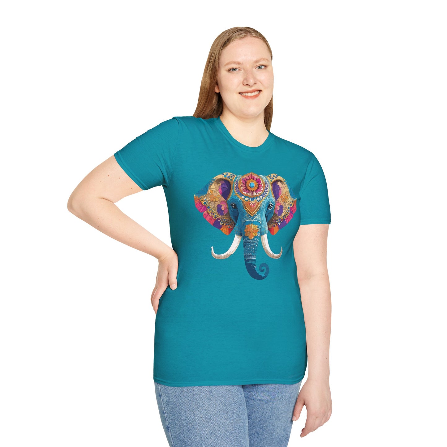 Elephant Shirt, T Shirt with Elephant, Elephant on T Shirt, T Shirt with Animation, Animals Tee Shirt